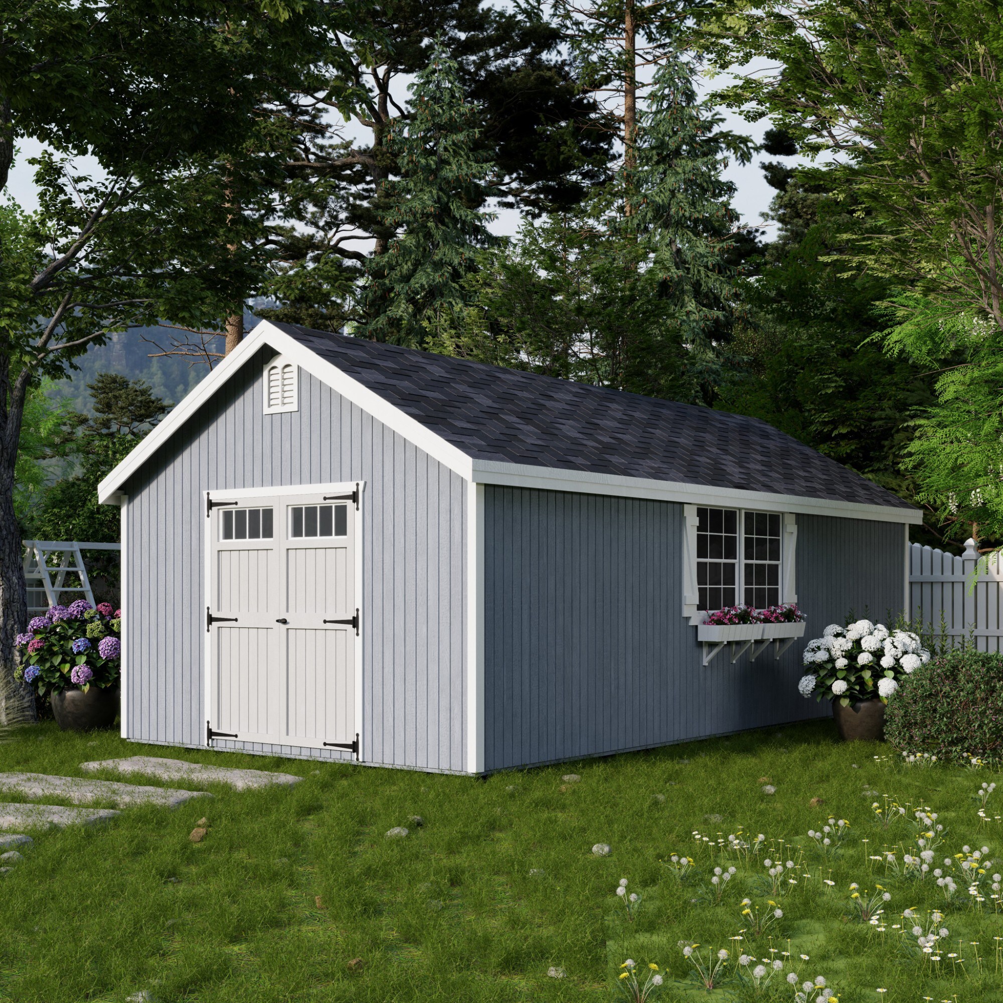 Little Cottage Co 12X24 WCGS-PC Wood-Storage-Buildings - View #2