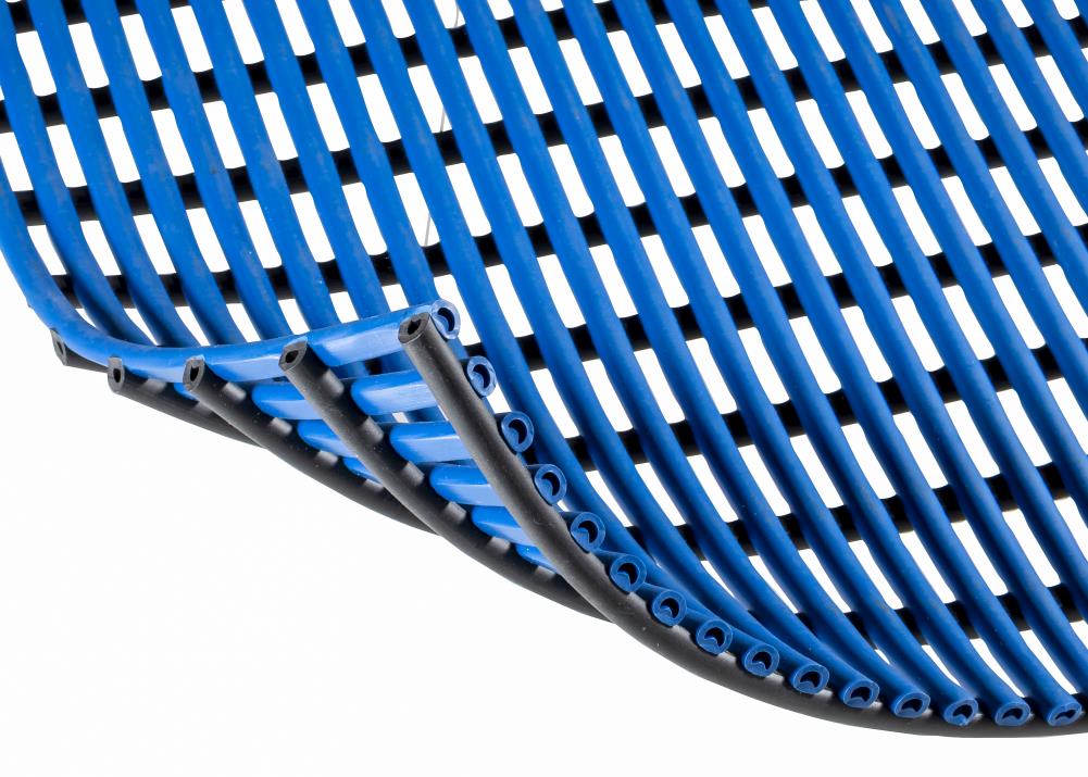 Sheertube MTTBU240 Blue Vinyl Rectangular Outdoor Decorative Sports Anti-fatigue Mat