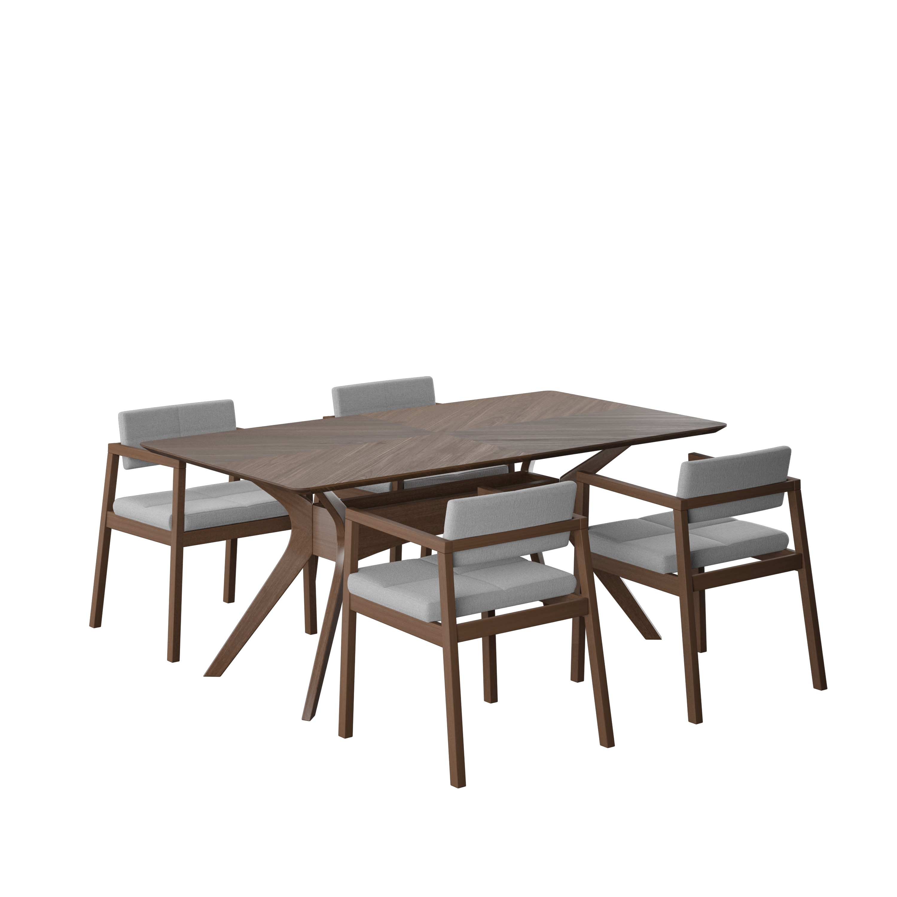 Amazonia LWSXDIX4GINRHIWL Casual Walnut Living Room Set