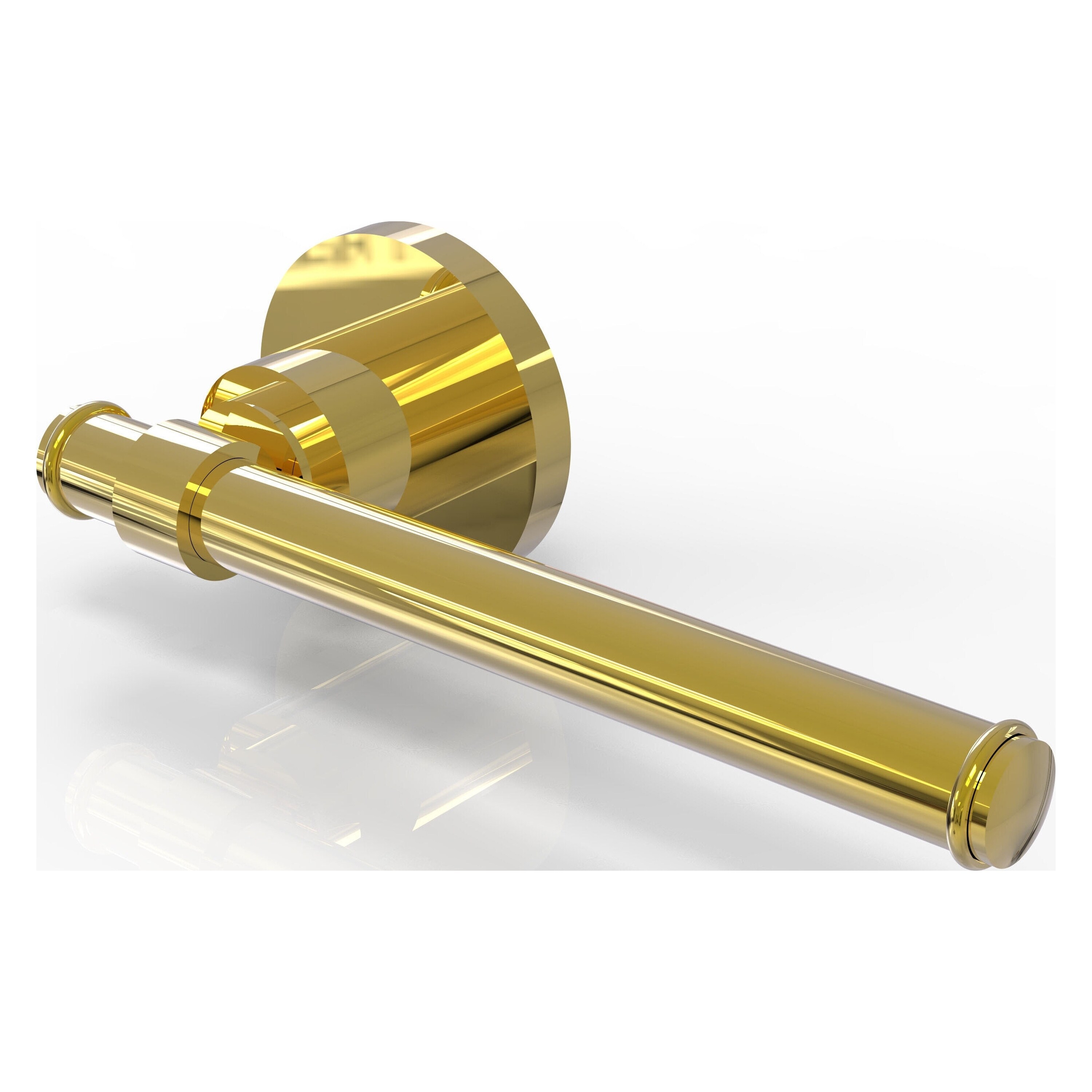 Allied Brass WS-24E-PB Washington Square Polished Brass Wall mount Single post Toilet Paper Holder 1 -Rolls with Storage