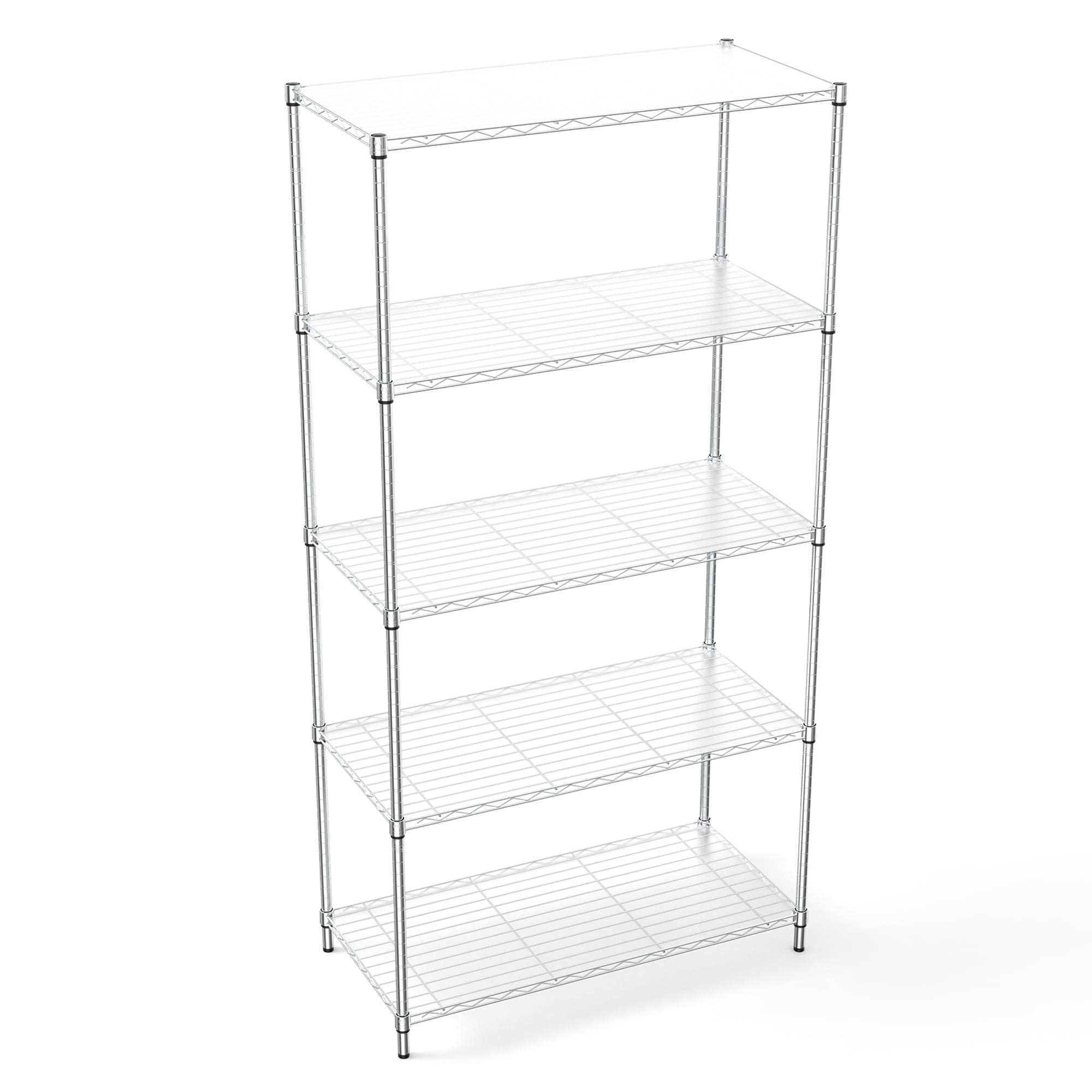 Gaierptone CRXTTW9NVOJ 5 -Tier Heavy Duty Chrome Metal Utility shelving unit ( 36-in W x 16-in D x 72-in H )