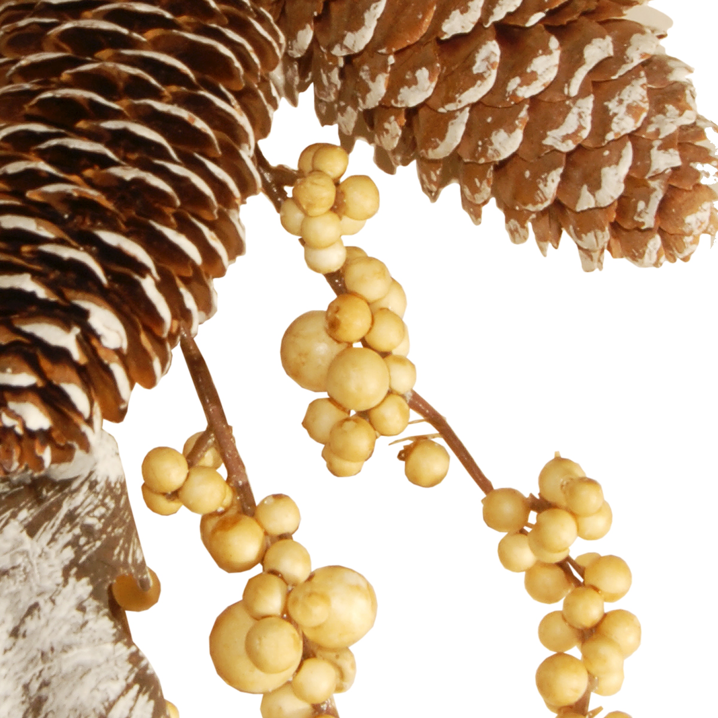 Autumn Elegance 6ft White Pumpkin and Pinecone Garland