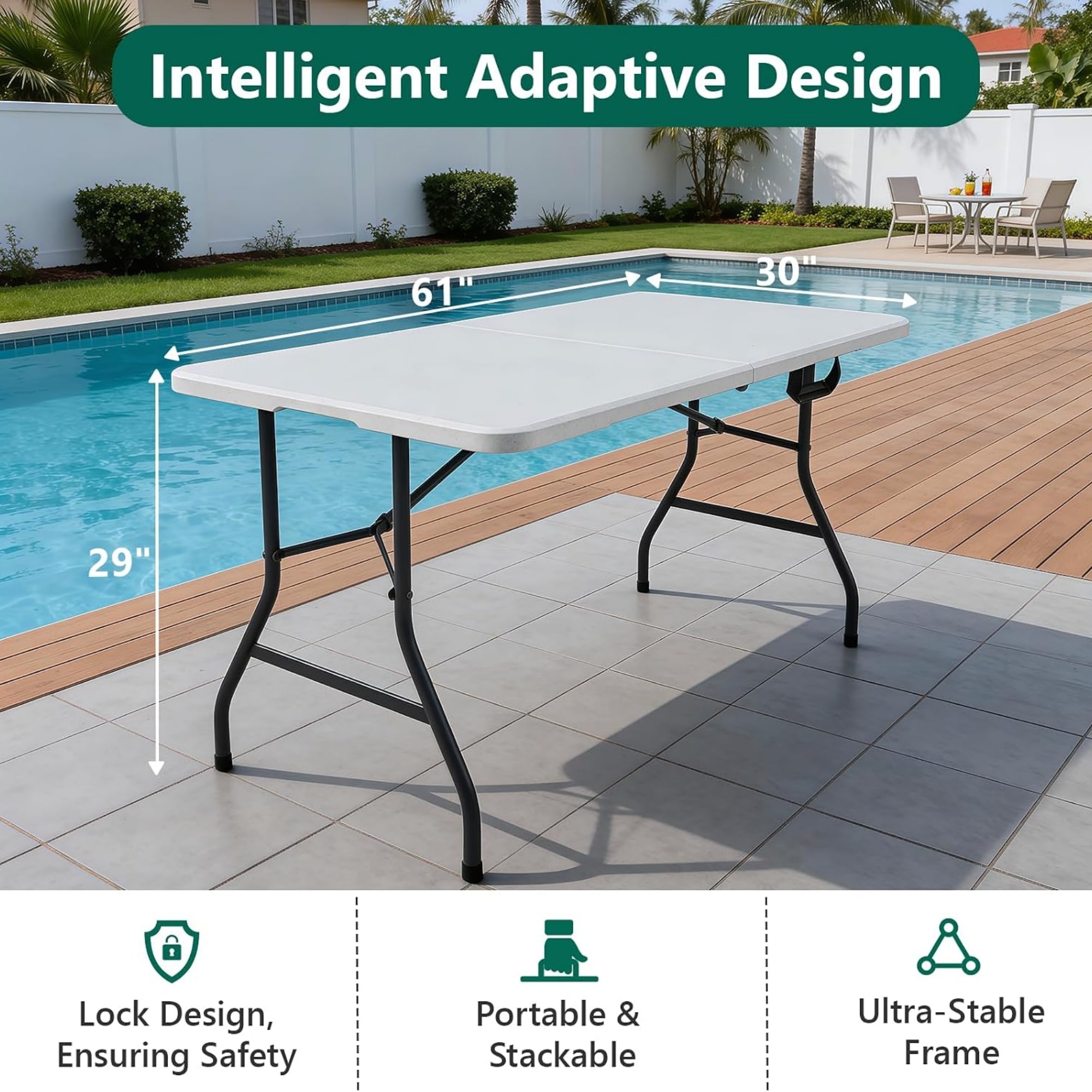 Yardgrace BSHTSC5FTWT1 Folding-Tables - View #7