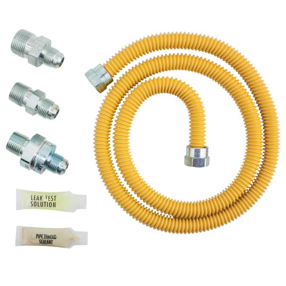 Dormont SmartSense 5/8 in. Dia. x OD x 5/8 in. Dia. x 48 in. L Stainless Steel OD Gas Appliance Connector Kit #XL30C-313MV6KIT-ED0C