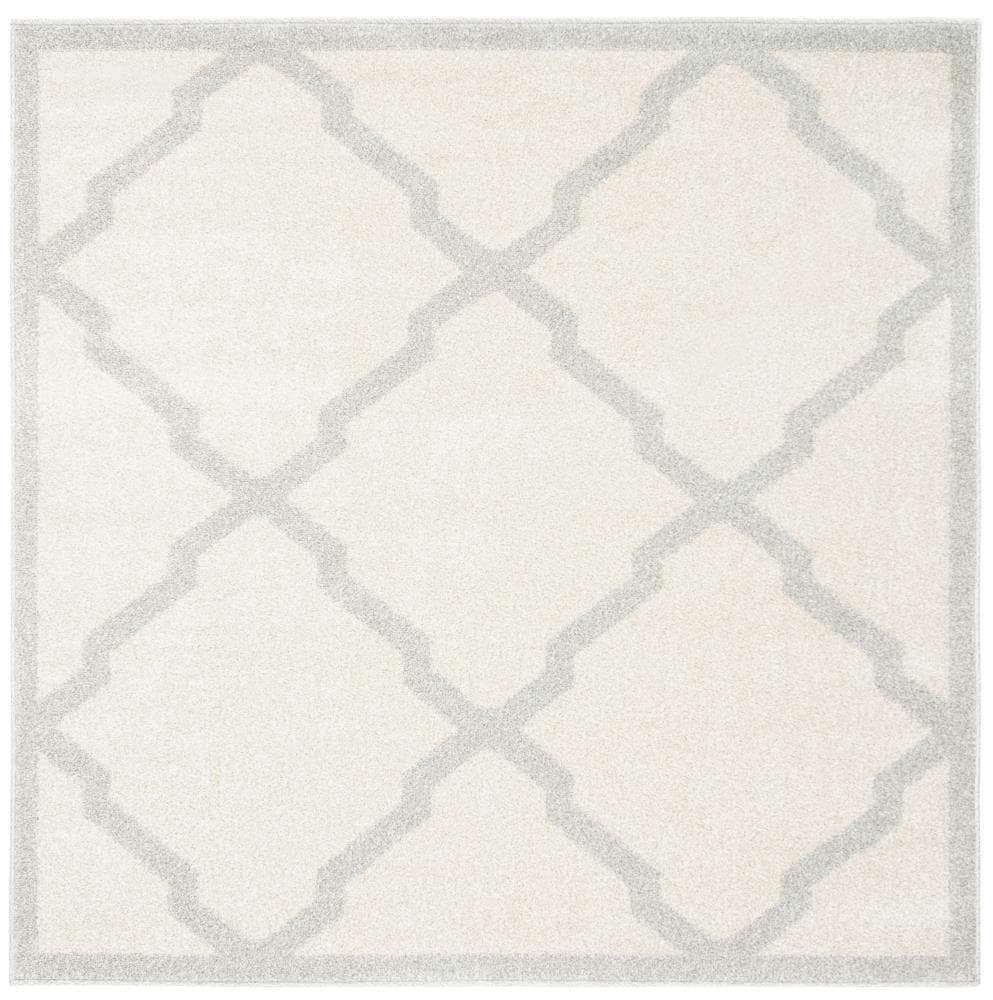 Safavieh AMT421E-5SQ Lowell 5 x 5 (ft) Loomed Polypropylene Beige/Light Gray Square Indoor/Outdoor Trellis Area rug