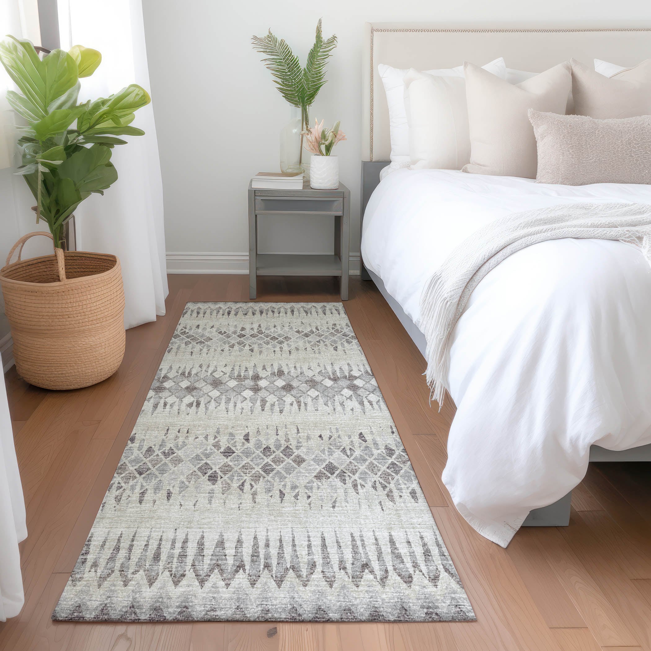Addison Rugs AMF38BE2X8 Mayfield AMF38BE 2 x 7 (ft) Loomed Polyester Beige Rectangular Indoor Abstract Machine washable Runner rug