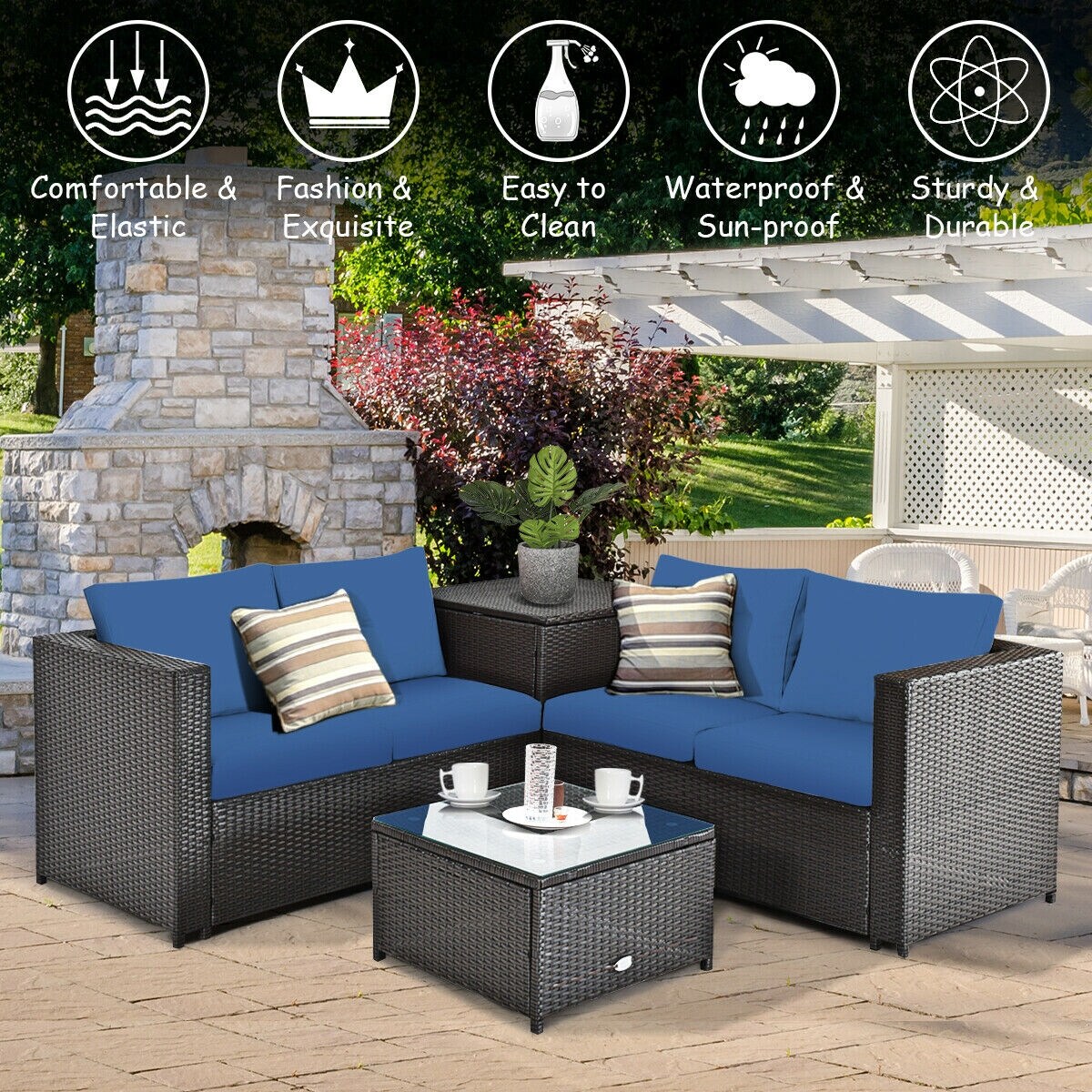 Slickblue D-CO-+YNA41766WH Patio-Conversation-Sets - View #6