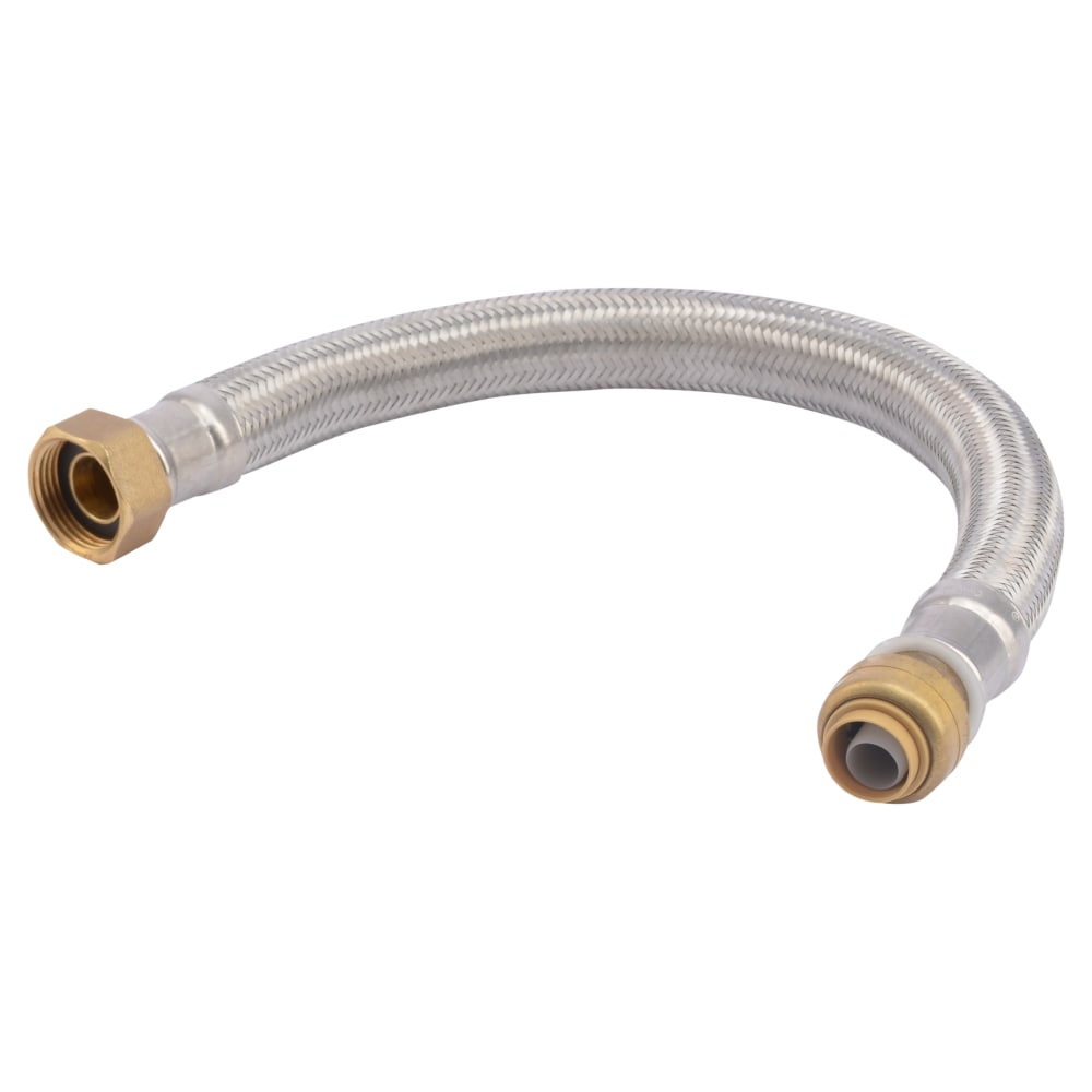 WATER HEATER CONNECTION HOSE Sharkbite PEX CPVC COPPER Connector 1/2 x 3/4 x 12" 