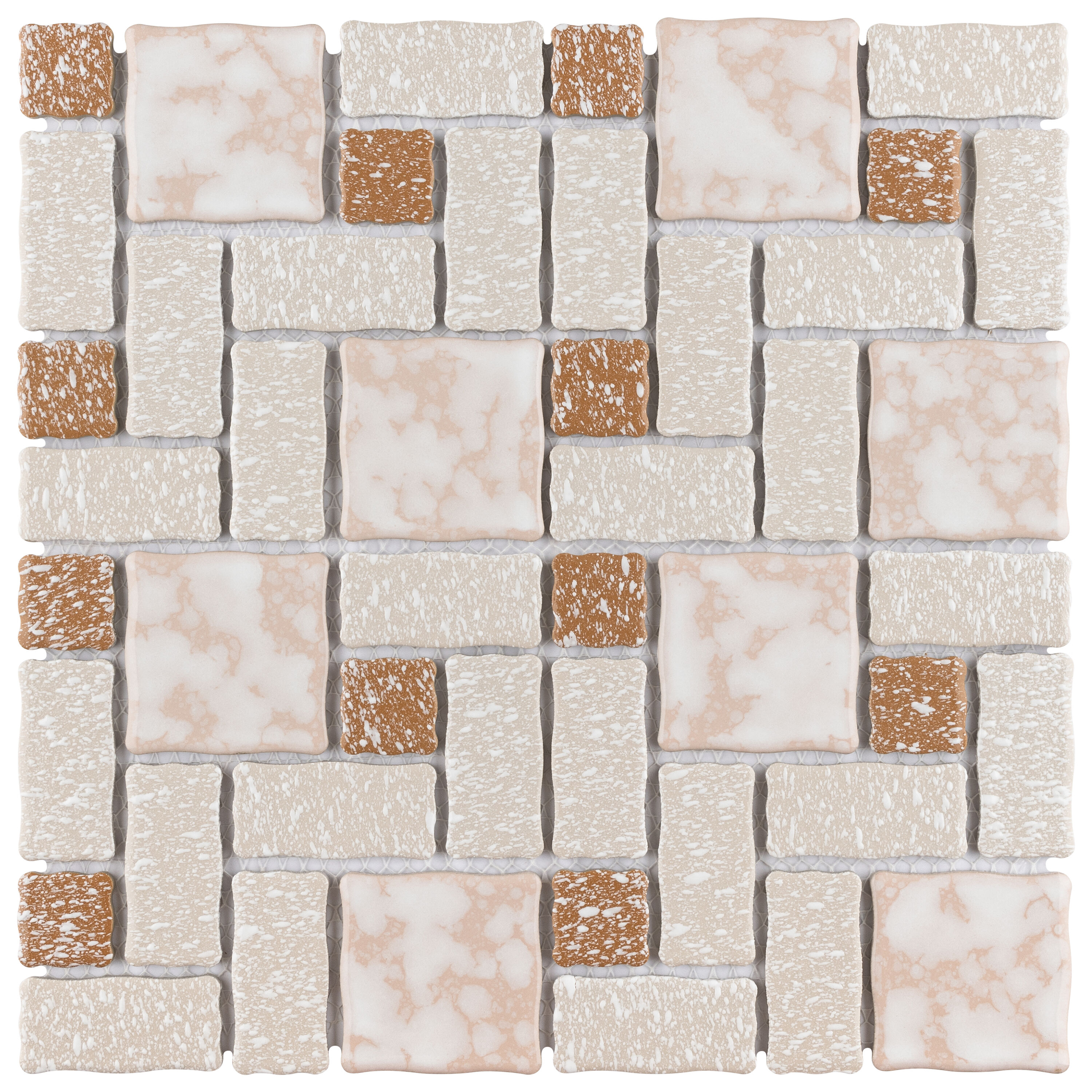 Affinity Tile S1FKOKBR04 Sample- Academy Beige 6-in x 6-in Multi-finish Porcelain Patterned Floor and Wall Tile