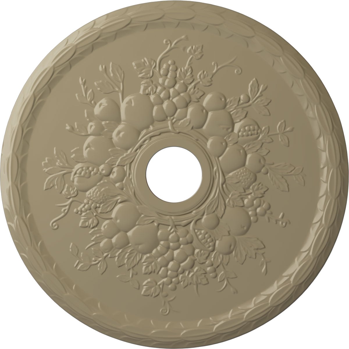 Ekena Millwork CM22GRGDF Grape 22.625-in W x 22.625-in L Painted Gobi Desert Polyurethane Whole Ceiling Medallion