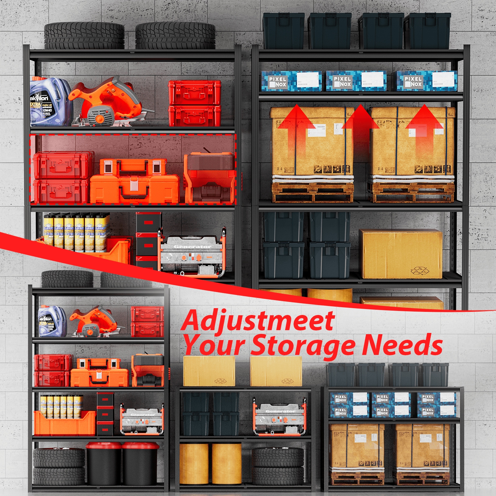 LOVMOR 48YCLZ-HDMS-PLR Free-Standing-Shelving - View #7