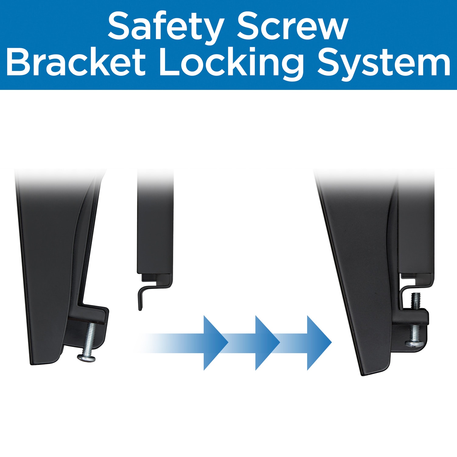 Black Steel Low-Profile Tilting TV Wall Mount for 42-90 inch Screens