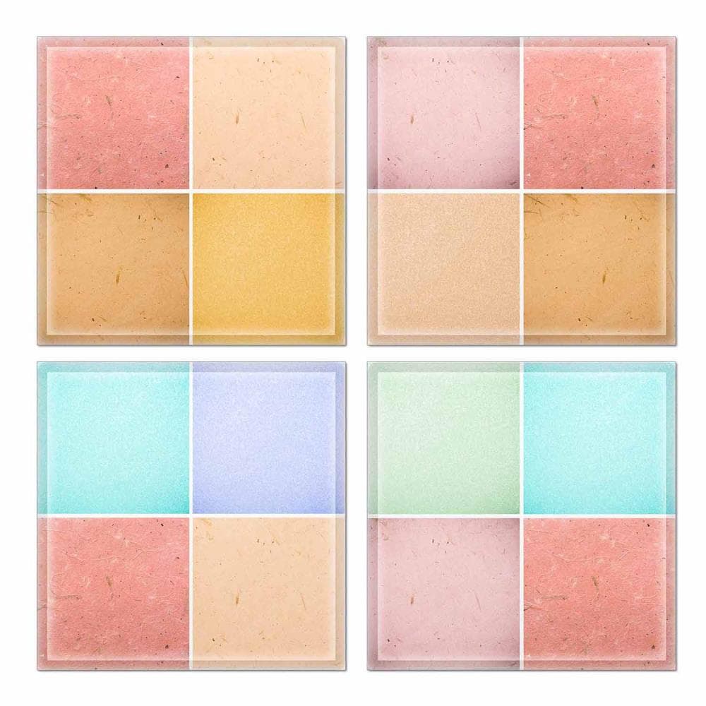 Instant Mosaic 1590103 Upscale Designs 32-Pack Multicolor 6-in x 6-in Glossy Glass Random Wall Tile