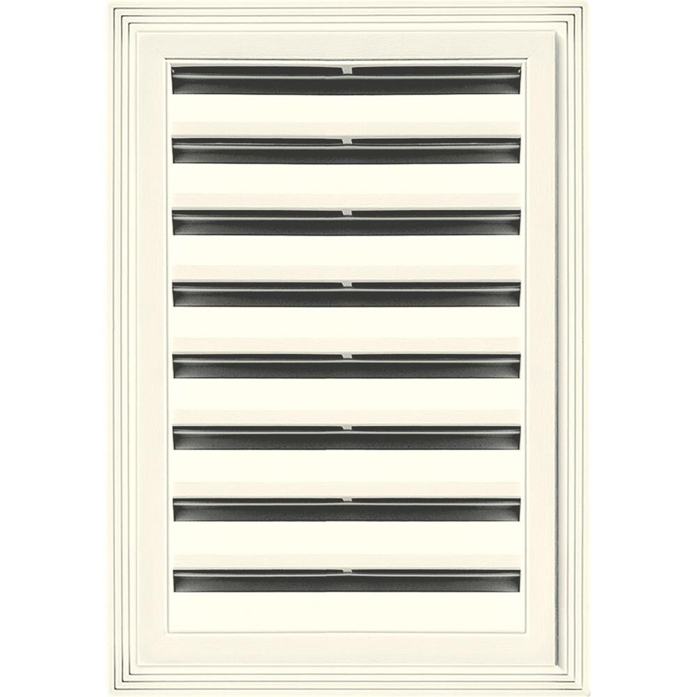 Builders Edge 120061218034 12-in x 18-in Parchment Rectangle Vinyl Gable Louver Vent