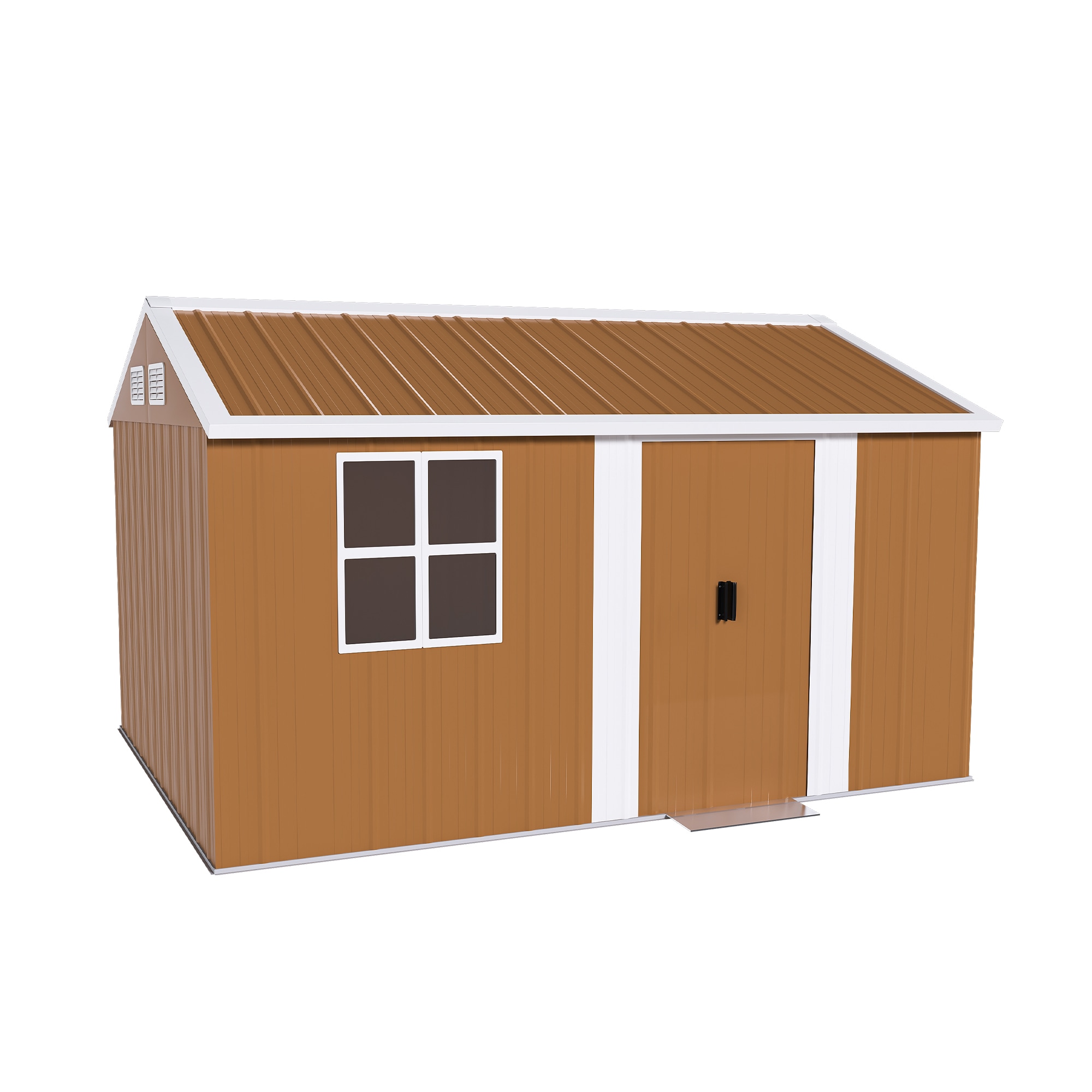 Mondawe MD-W291100006 12-ft x 8-ft Heavy-Duty Backyard Metal Storage Shed Galvanized steel Storage Shed
