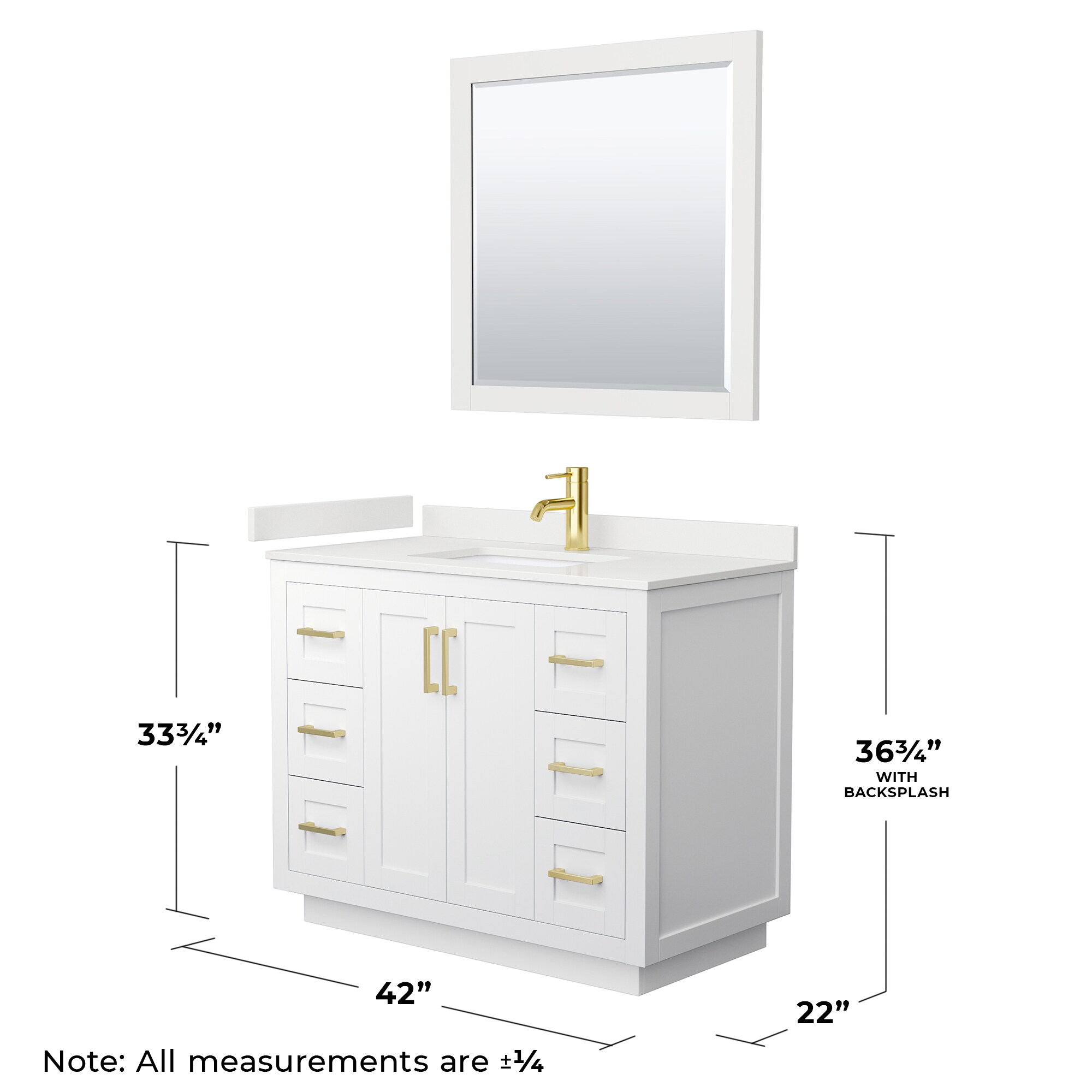 Wyndham Collection WCF292942SWGWQUNSM34 Bath-Vanity-Combo - View #6