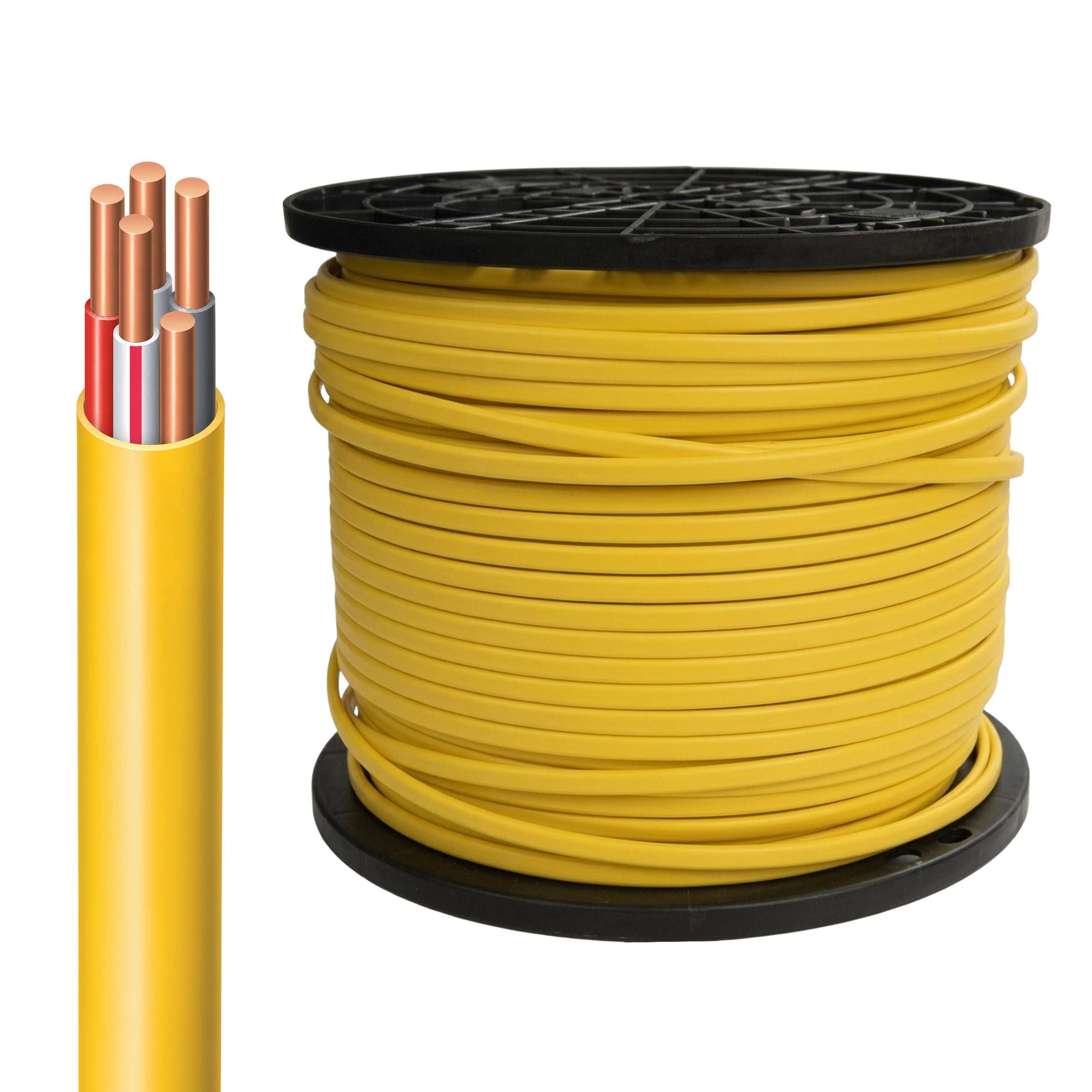 12 / 4 Romex SIMpull Stranded CU NM-B Ground Wire Wire Individual pack ( By-the-foot ) #55048401