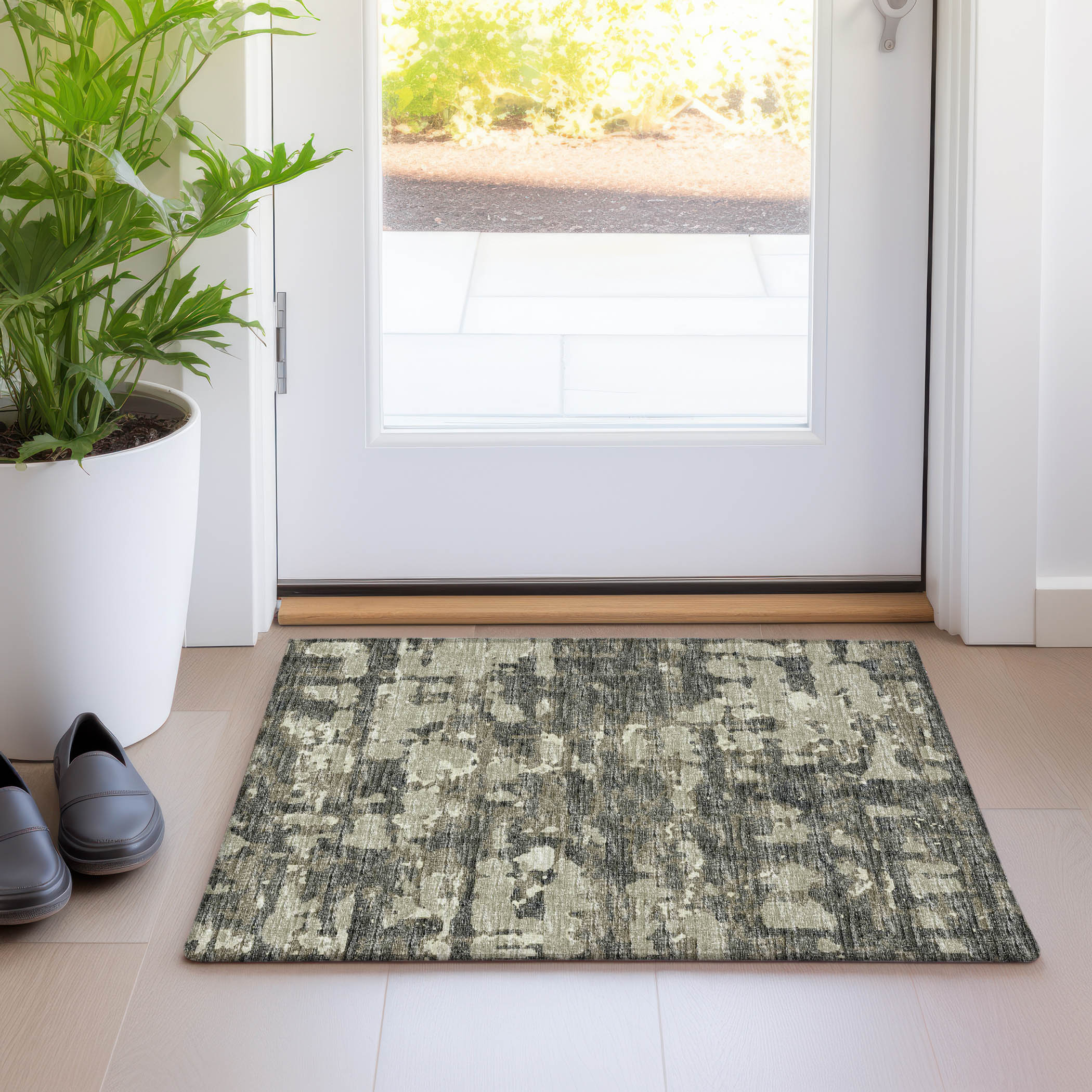 Addison Rugs AMF76EA20X30 Mayfield AMF76EA 2 x 3 (ft) Loomed Polyester Earth Rectangular Indoor Abstract Machine washable Area rug
