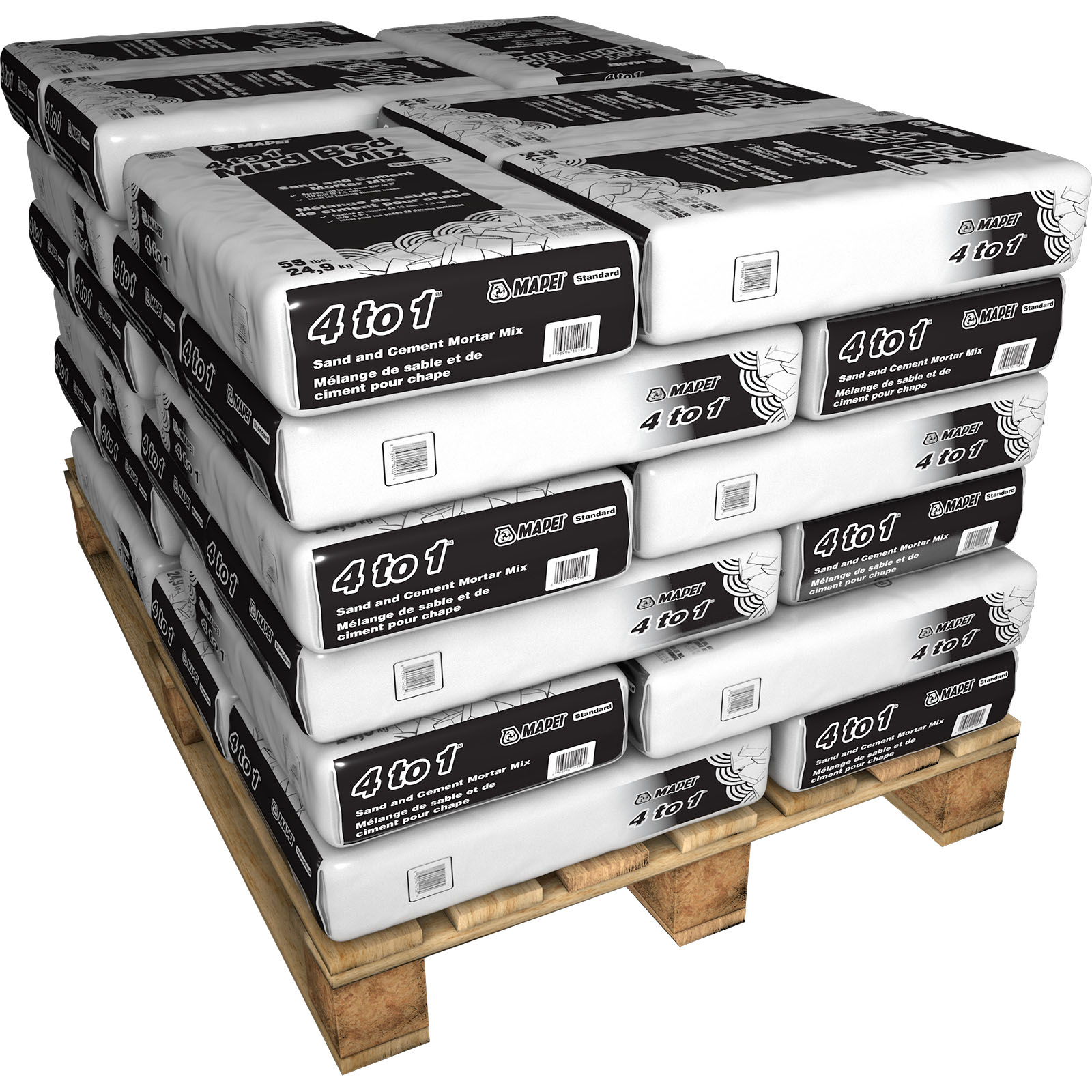 MAPEI 1183036P 4 To 1 Mud Bed Mix (Pallet 36 qty) 55-lb Powder Indoor or Outdoor Floor Patch