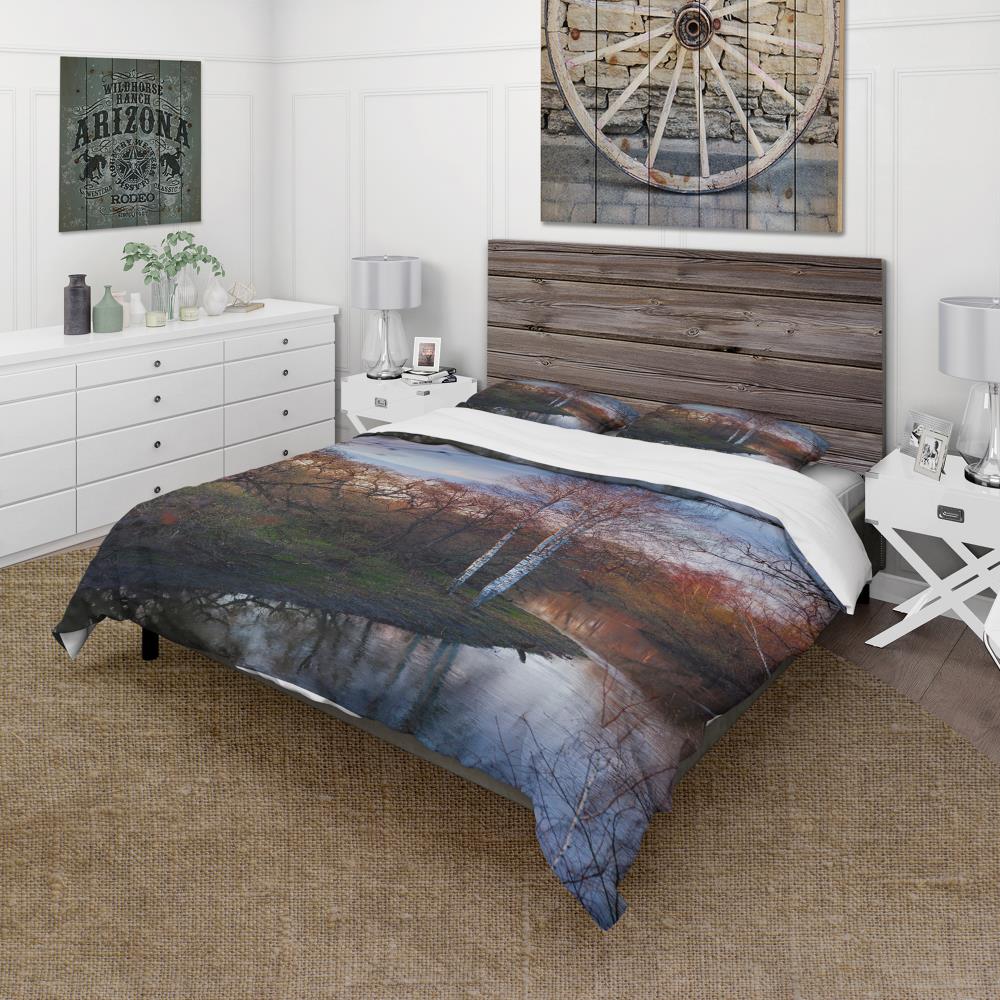 Designart BED8740-K 3 -Piece Red King Duvet cover Set