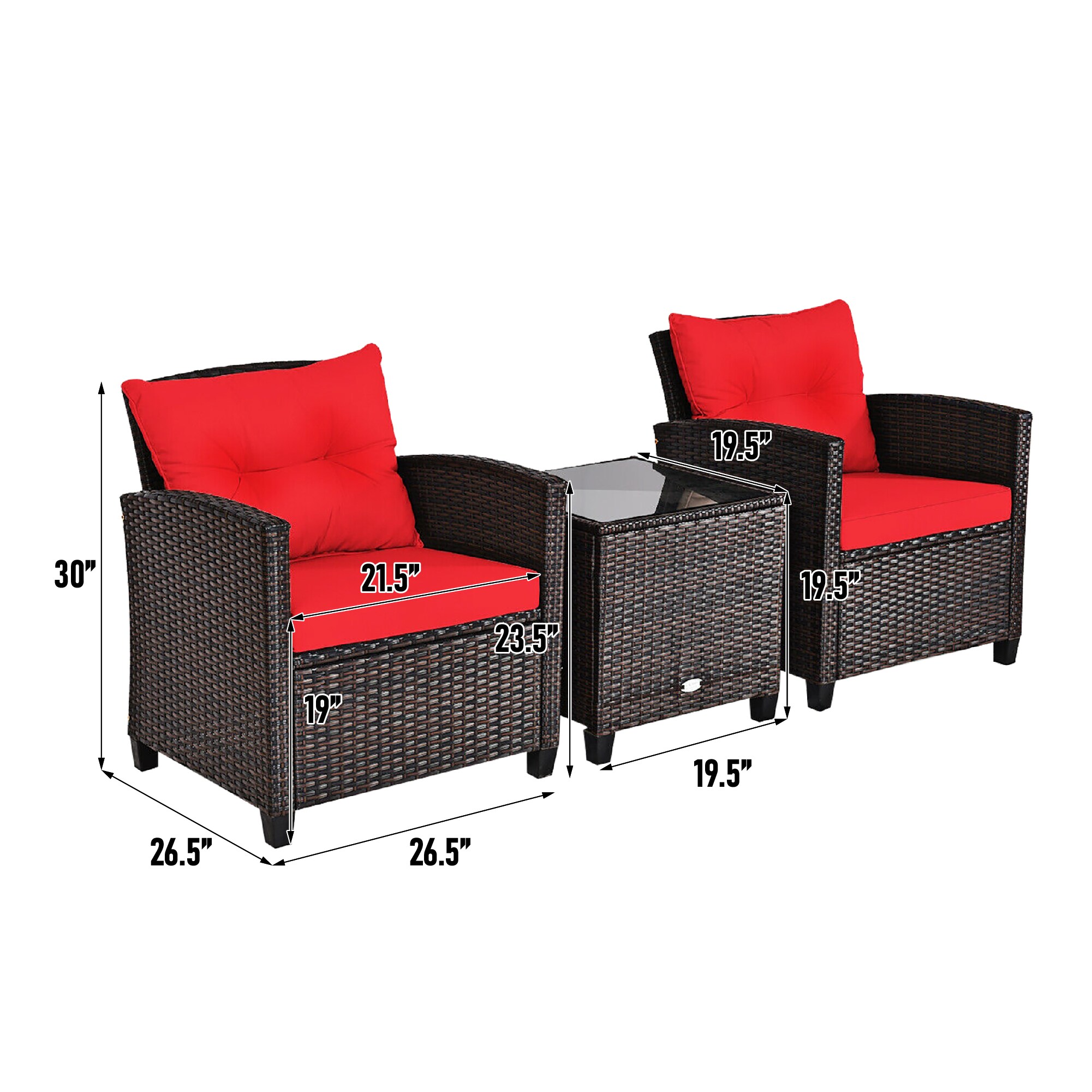 LIVIZA OUS68667RE Patio-Conversation-Sets - View #2