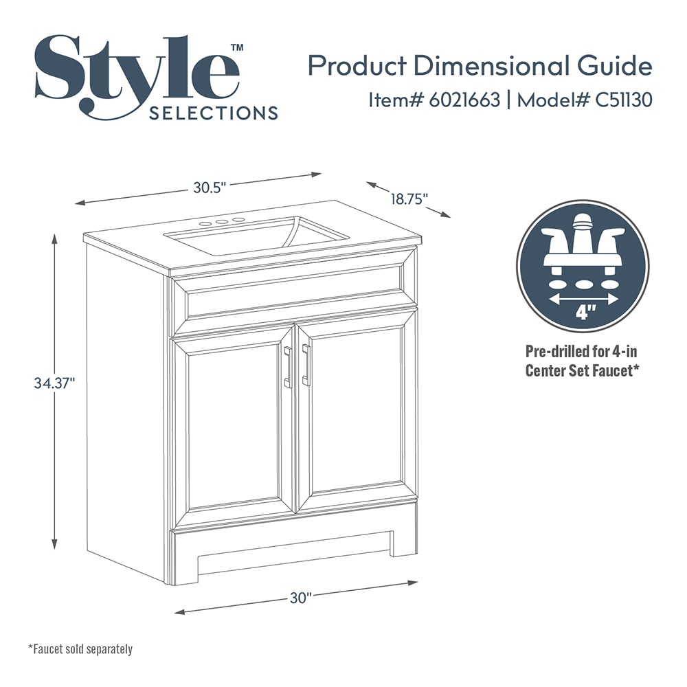 Style Selections C51130 Bath-Vanity-Combo - View #6