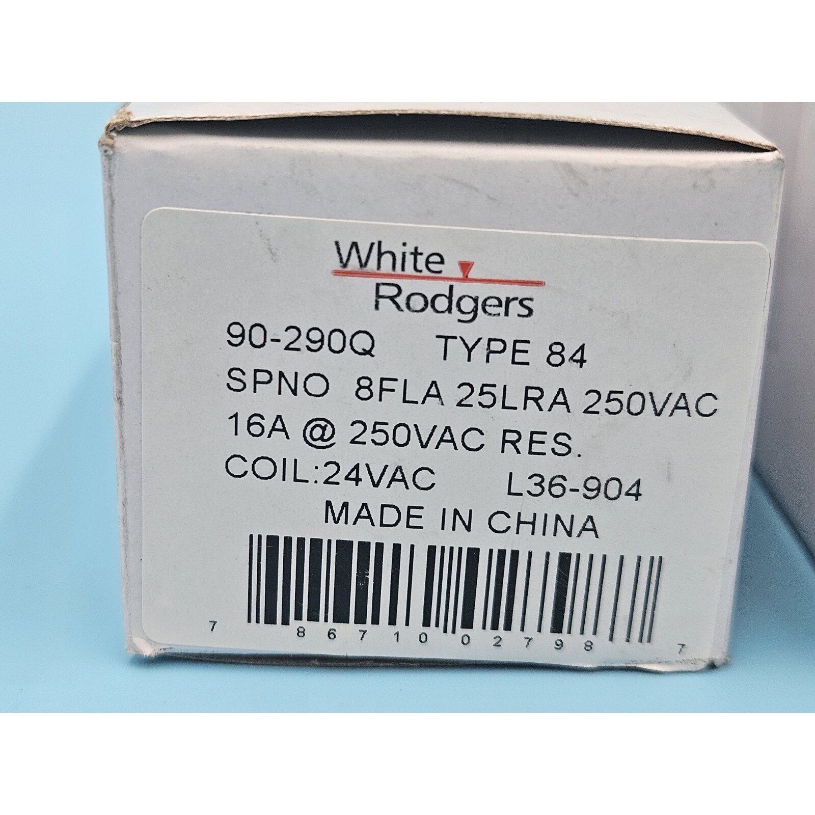 White-Rodgers 661361 14439 Fan Relay Type 84 24 VAC Coil SPNO. Coil ...