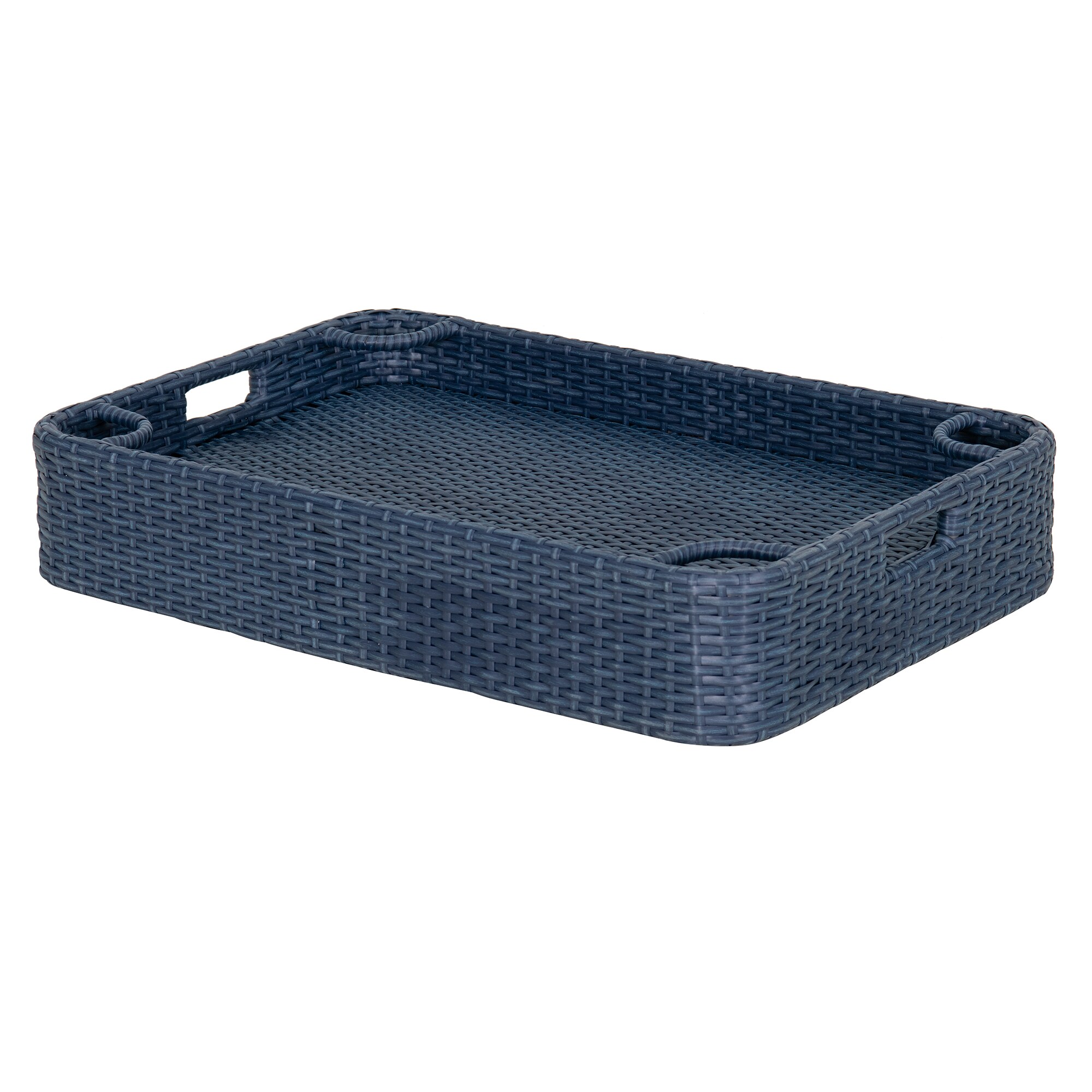 Sunjoy F403001001 36.02-in x 36.02-in Navy Pool refreshment tray
