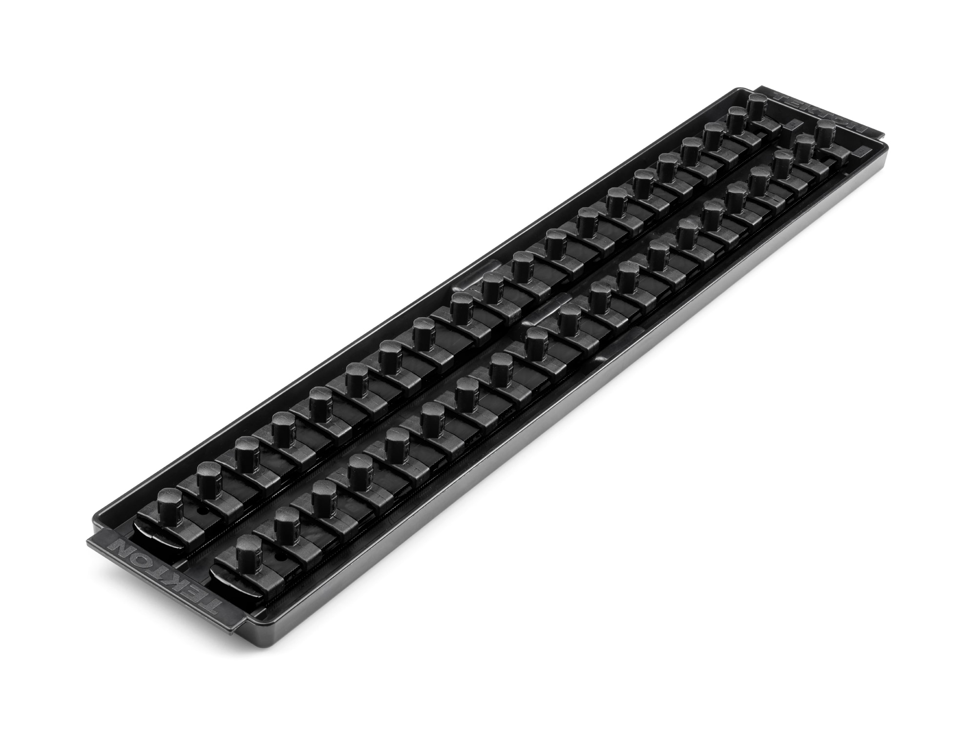 TEKTON OST13240 Plastic Socket storage - 3/8 in drive x 18 inch socket rails with 40 clips