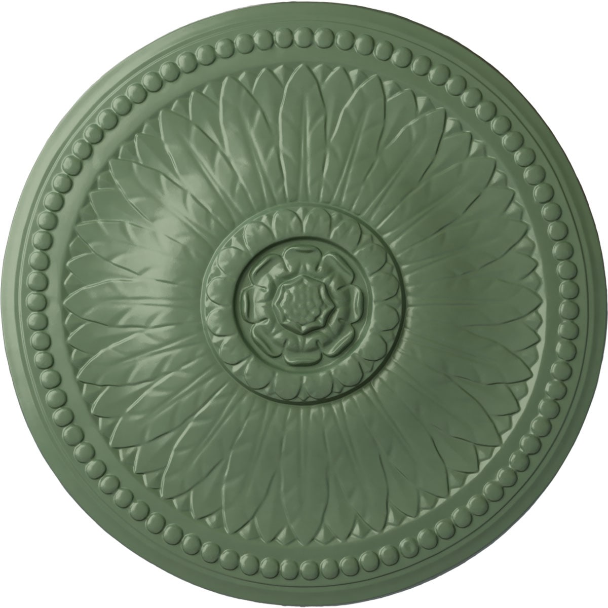 Ekena Millwork CM19BIAGF Bailey 18.125-in W x 18.125-in L Painted Athenian Green Polyurethane Whole Ceiling Medallion