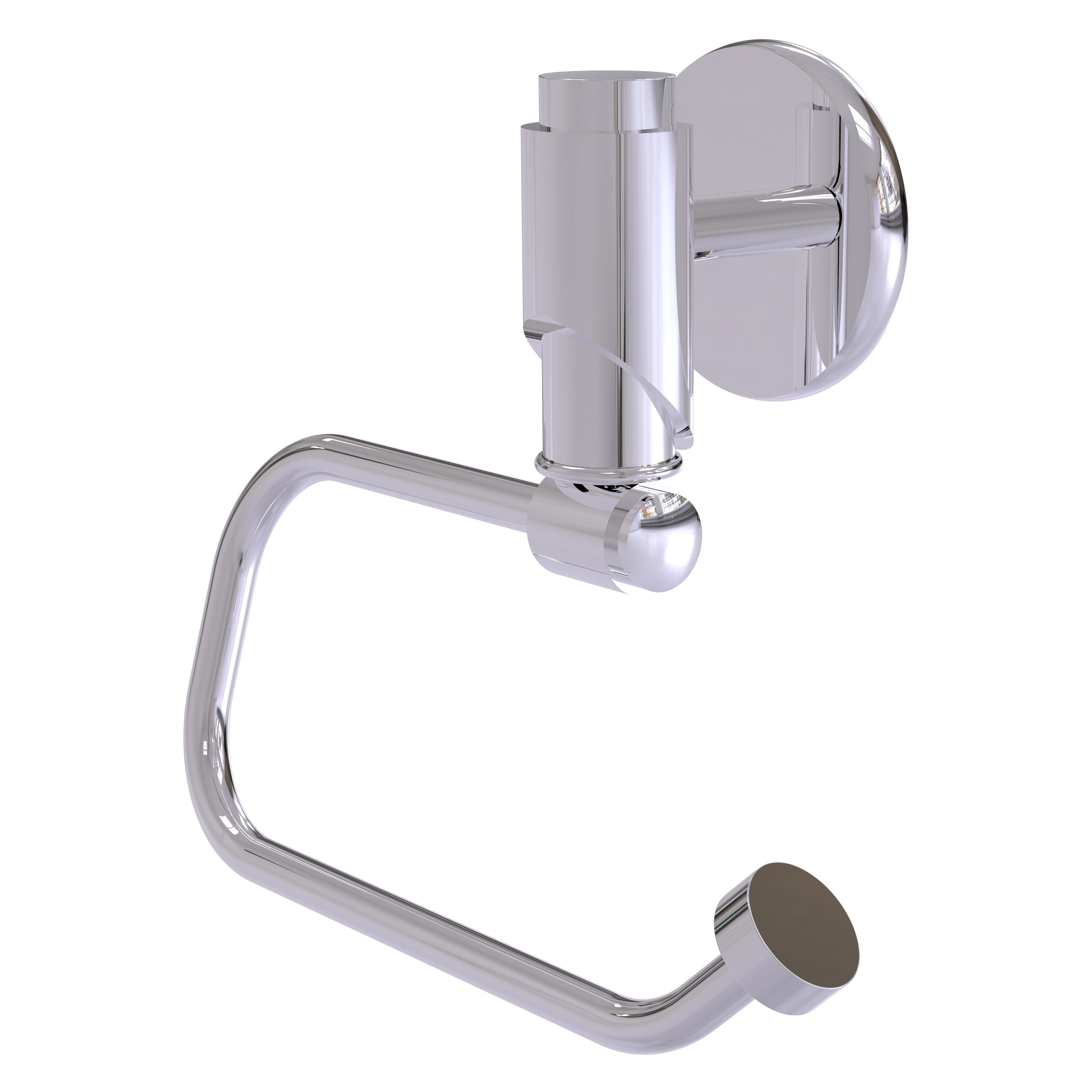 Allied Brass TR-24E-PC Tribecca Polished Chrome Wall mount Single post Toilet Paper Holder 1 -Rolls with Storage