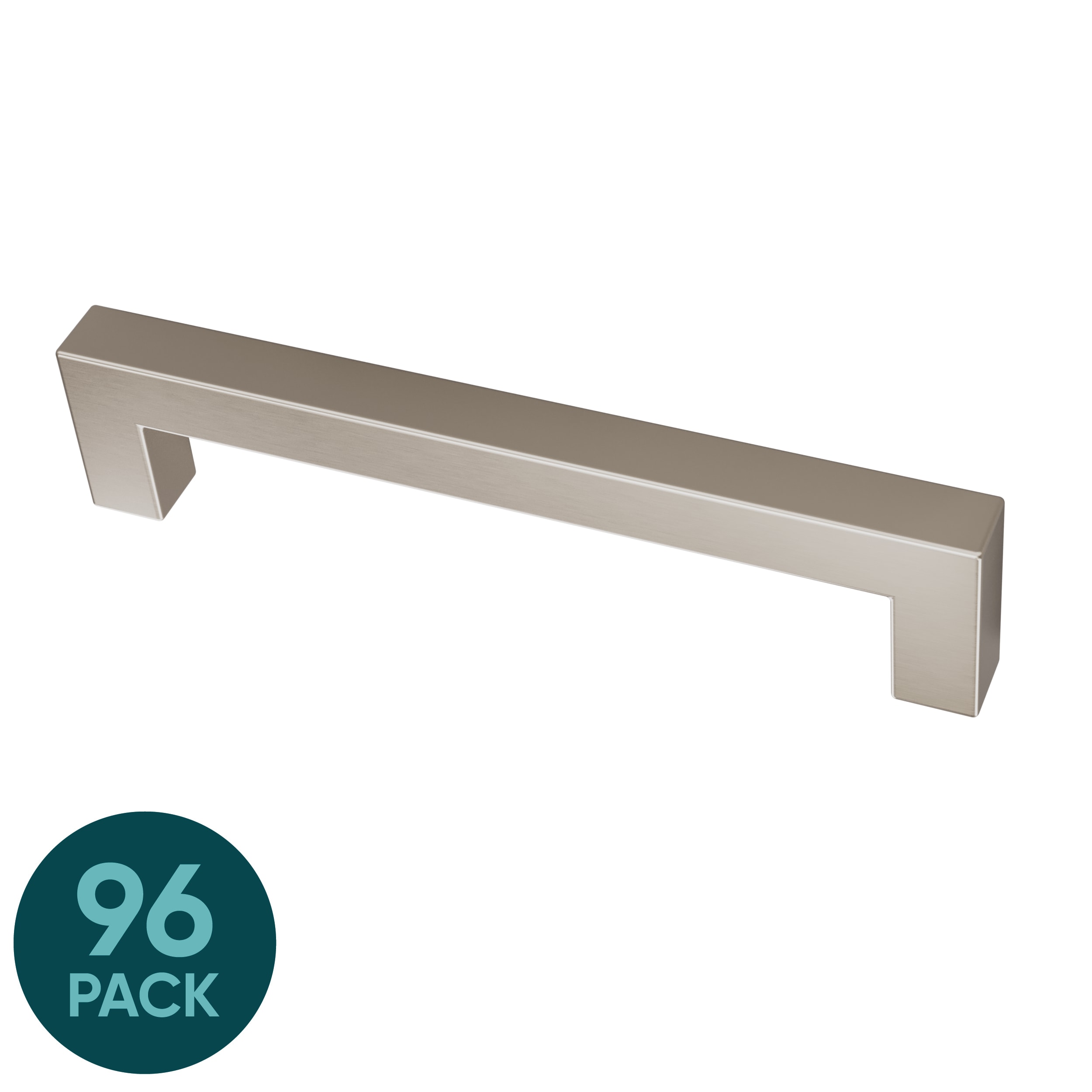 Origin 21 P41862W-SN-K9 Casper 5-1/16-in , 128mm Center to Center Satin Nickel Rectangular Bar 96 -Pack