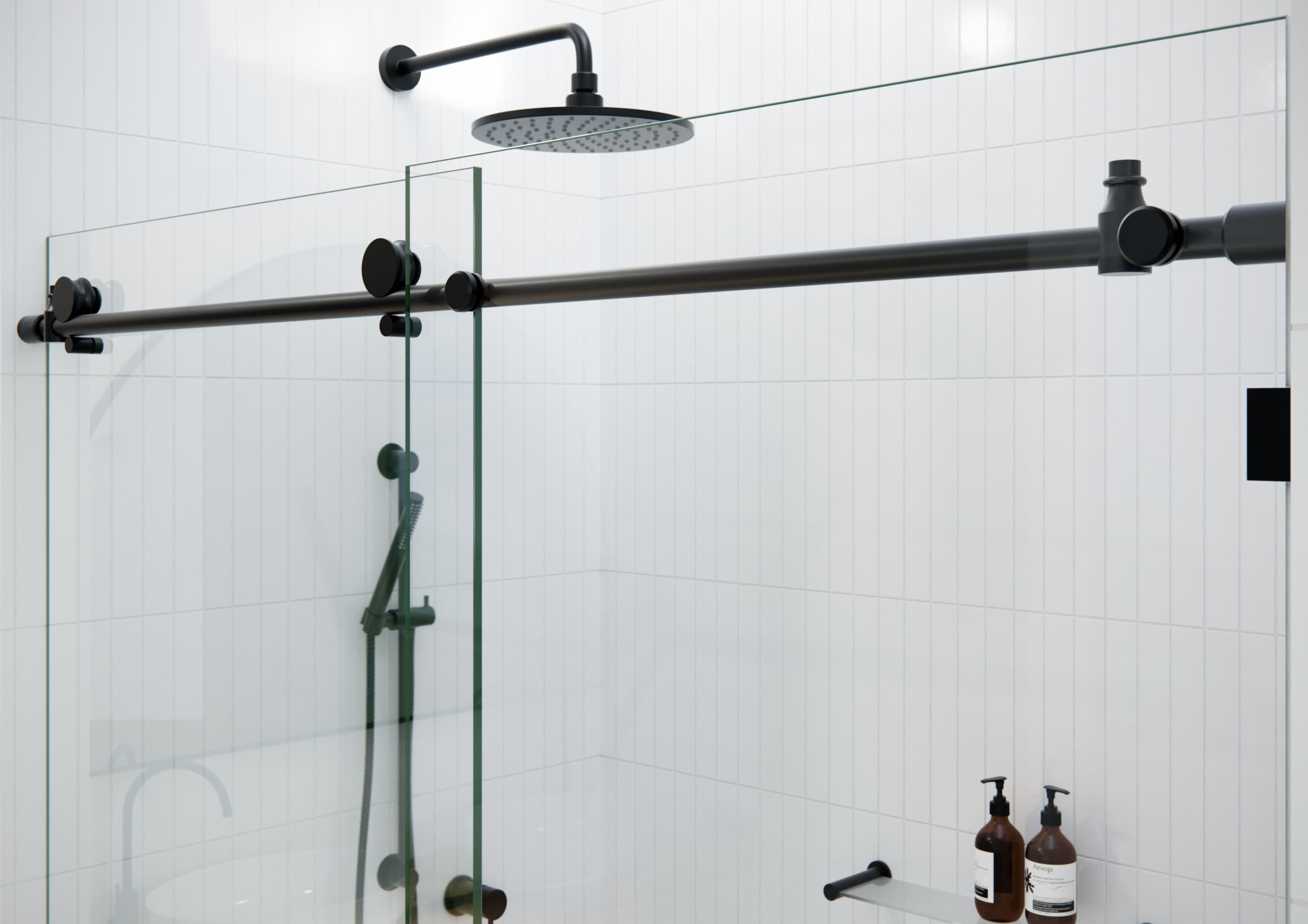 Glass Warehouse GW-SLD-52-MB Shower-Doors - View #5