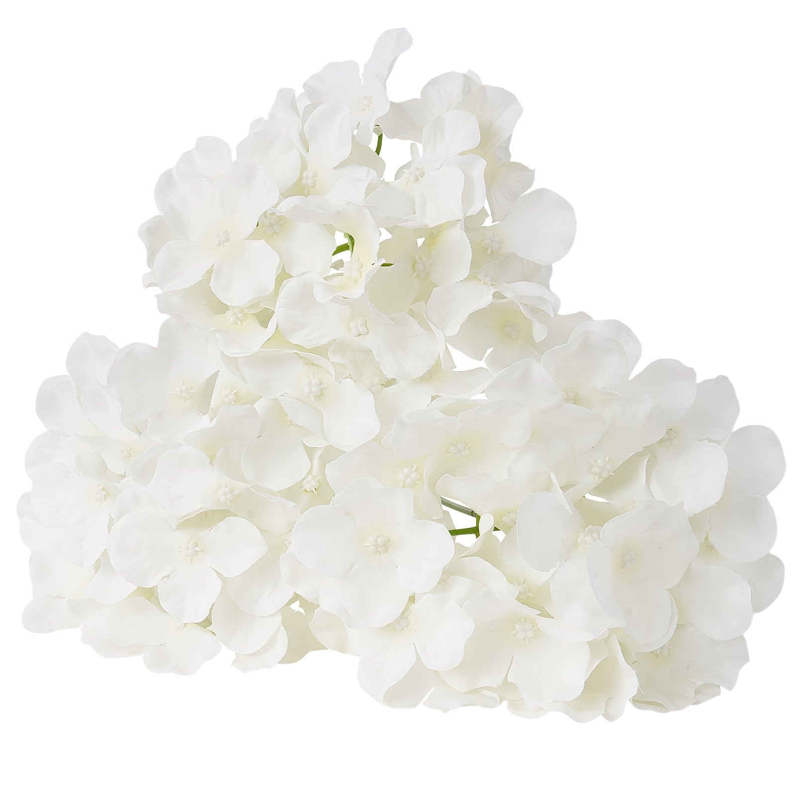 GIVIMO - 9.8-in White Indoor Tabletop Hydrangea Artificial Flower 205-Stem Bulk Pack with 27-Peta...