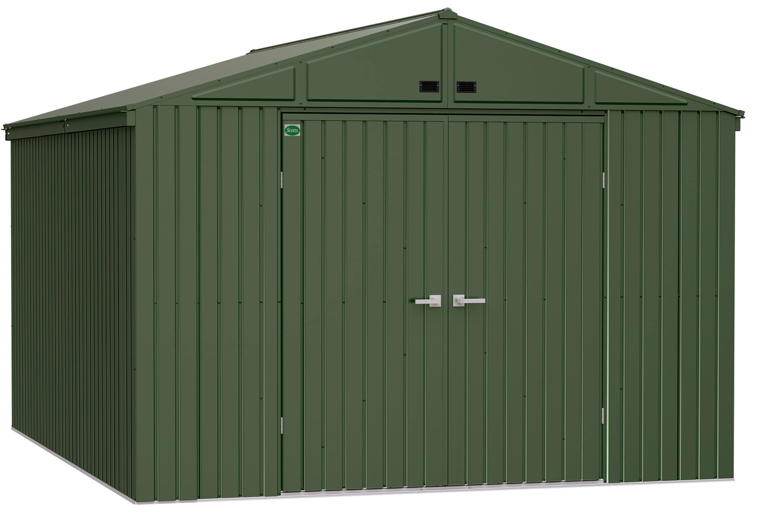 Green 10' x 12' Steel Lawn Care Storage Shed Kit