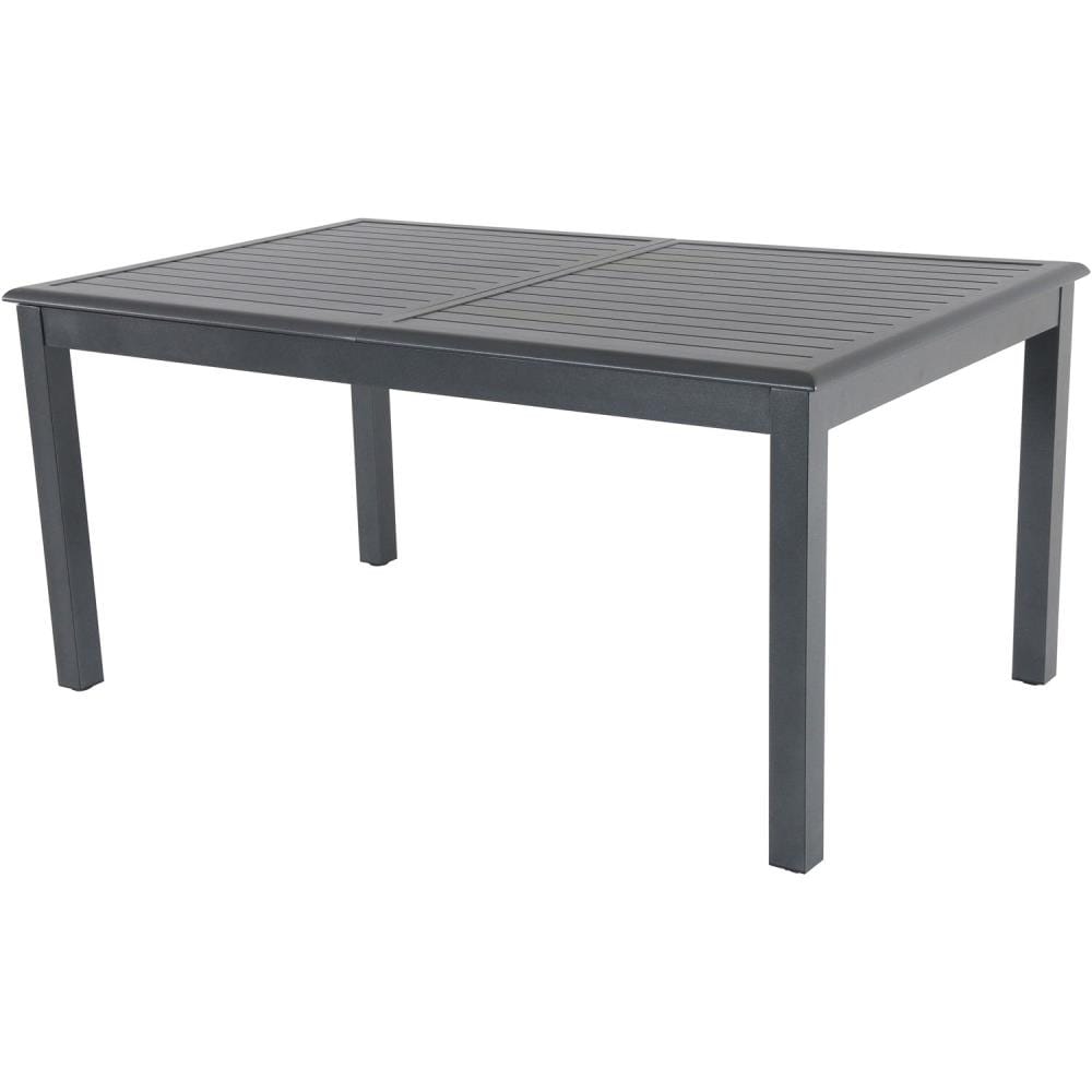 Cameron 7-Piece Gray Aluminum Dining Set with Folding Sling Chairs