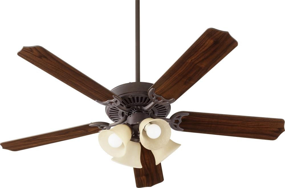 Quorum International 7525-344 Capri 52-in Toasted Sienna Indoor Ceiling Fan with Light (5-Blade)