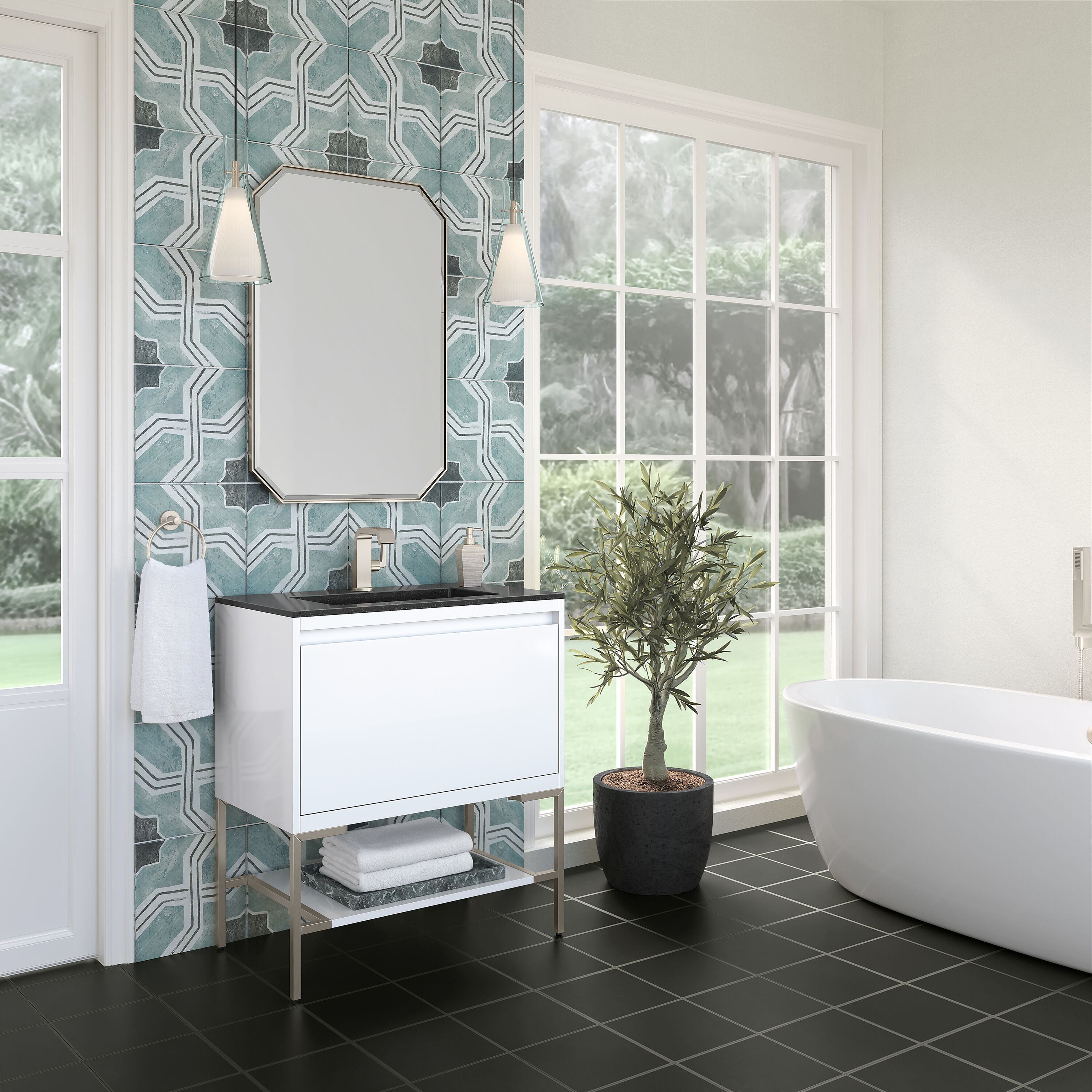 James Martin Vanities 805-V31.5-GW-BN-CH Bath-Vanity-Combo - View #3