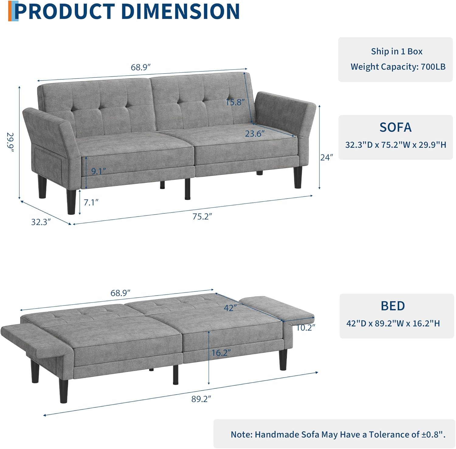 Qeetex YJCJ-PHK-34FJBUQ9 Sofas-Loveseats - View #2