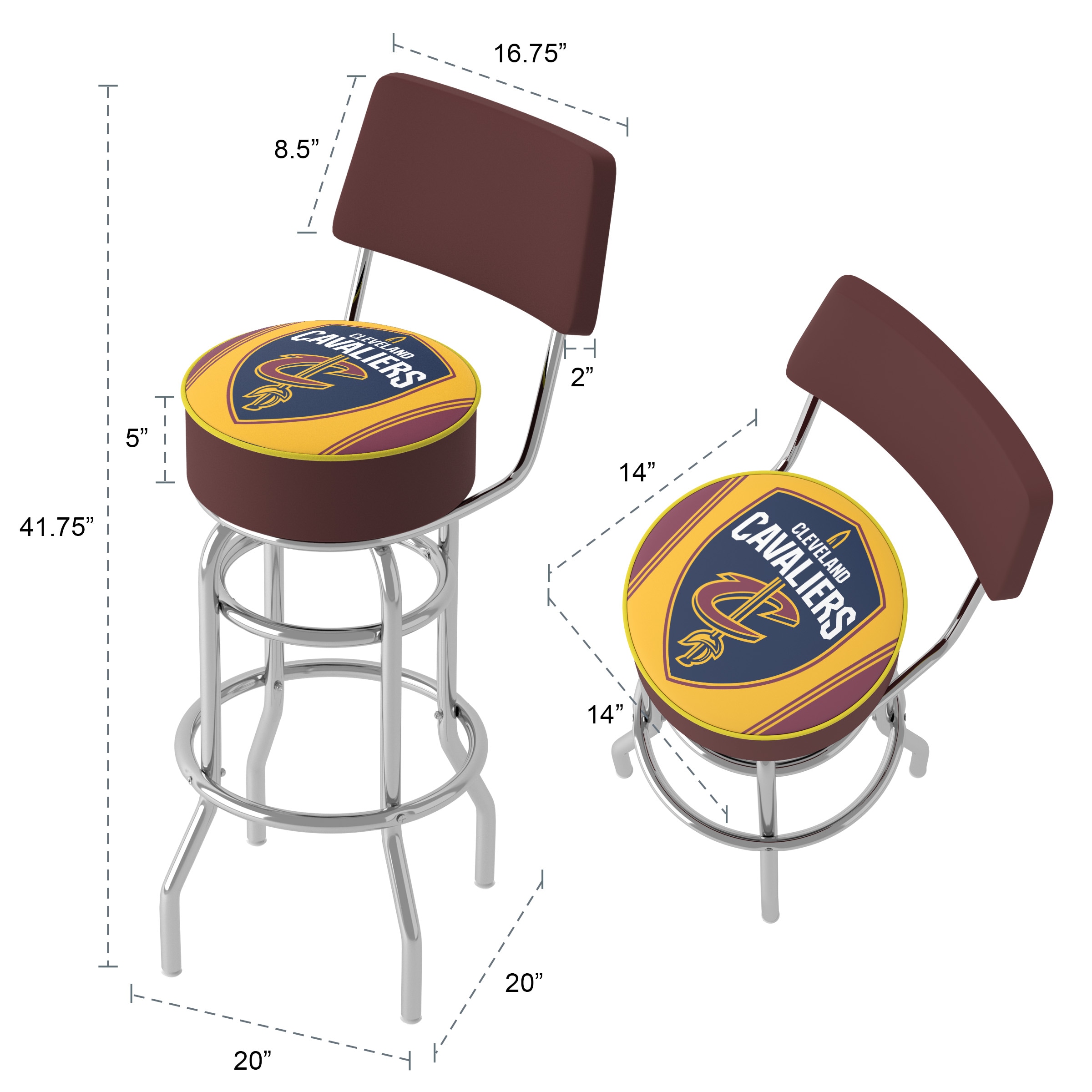 Trademark Gameroom NBA1100-CB3-TWN stools - View #6