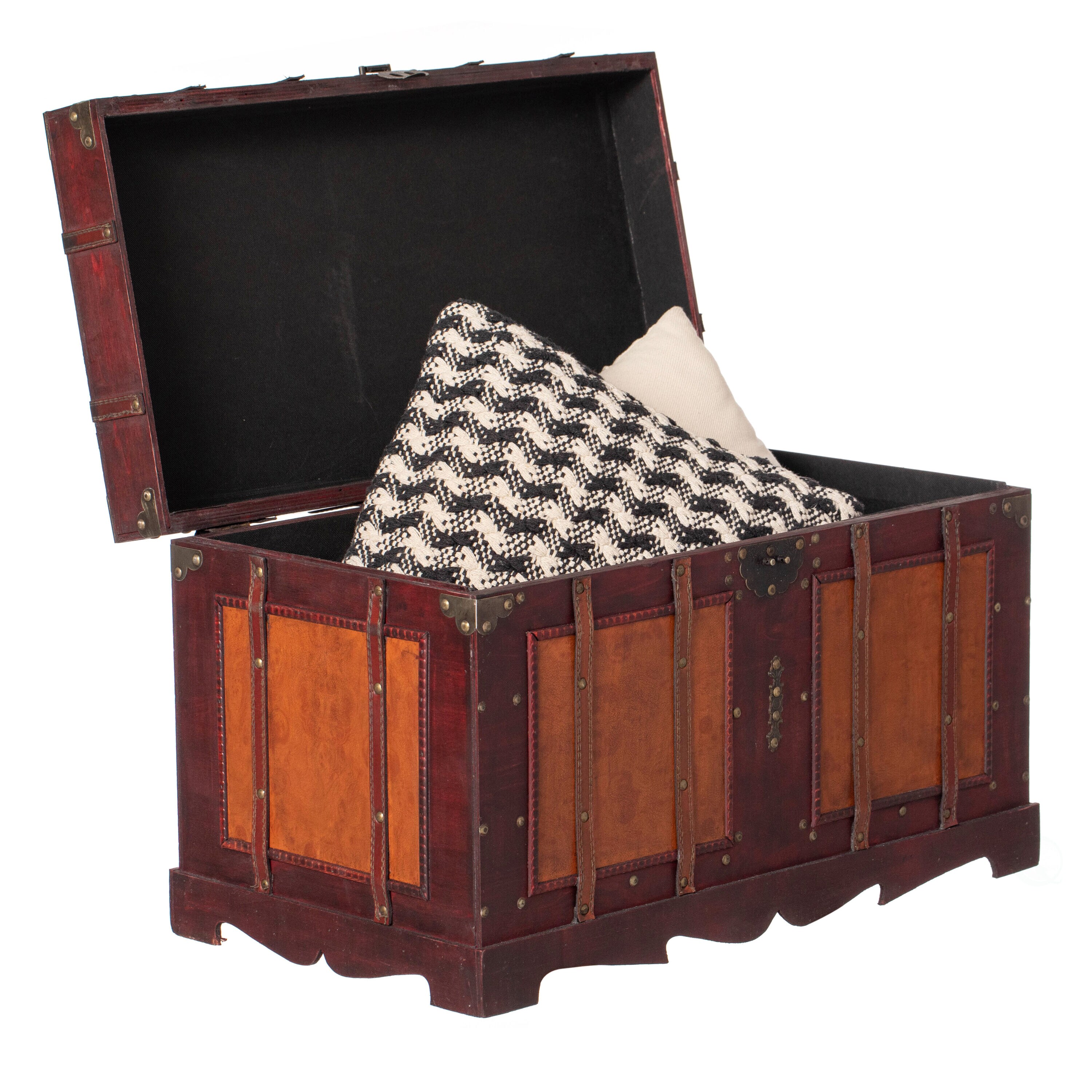 Vintiquewise 1 -lb Brown Wood Storage Trunk at Lowes.com