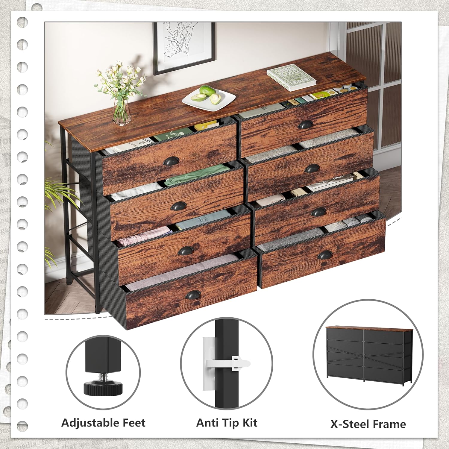 Furologee DS-016V1-N-8D47-1-RB dressers - View #11