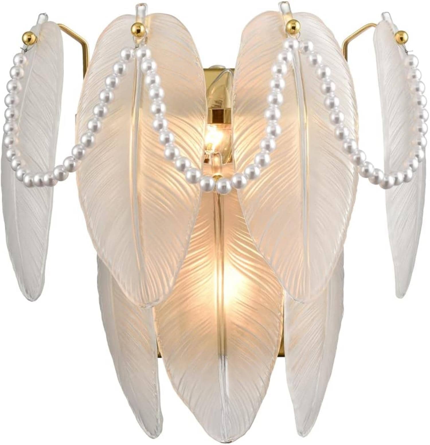 Claxy DE-B3273-2BU-J 10-in W 1 -Light Brushed Brass Wall Sconce