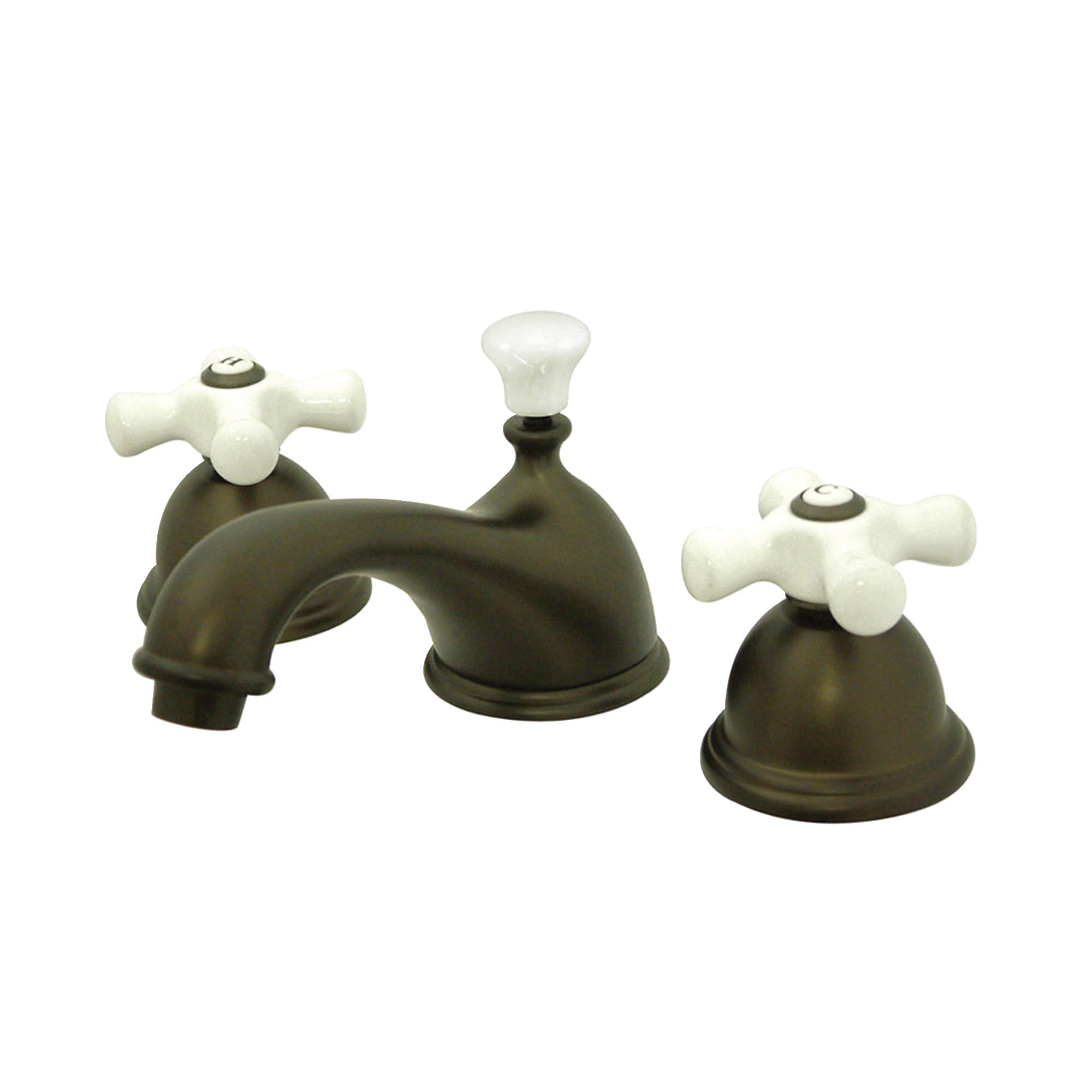 Elements of Design ES3965PX Chicago Oil-rubbed bronze Widespread 2-handle Low-arc Residential Handle Bathroom Sink Faucet with Drain