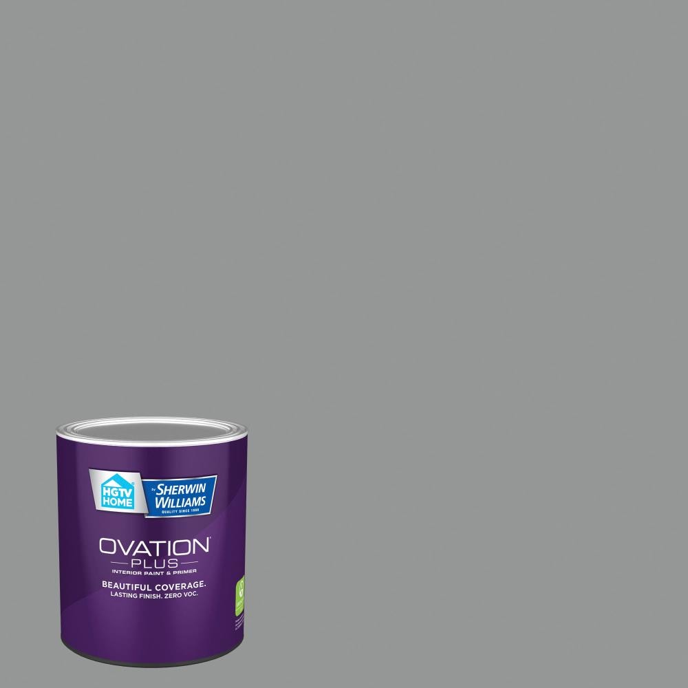 HGTV HOME by Sherwin-Williams 4008-1C-2557204 Ovation Plus Eggshell Stone Mason Gray 4008-1C Latex Interior Paint Paint + Primer ( 1-quart )