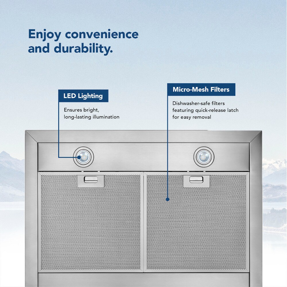 30-Inch Stainless Steel Convertible Wall-Mounted Range Hood
