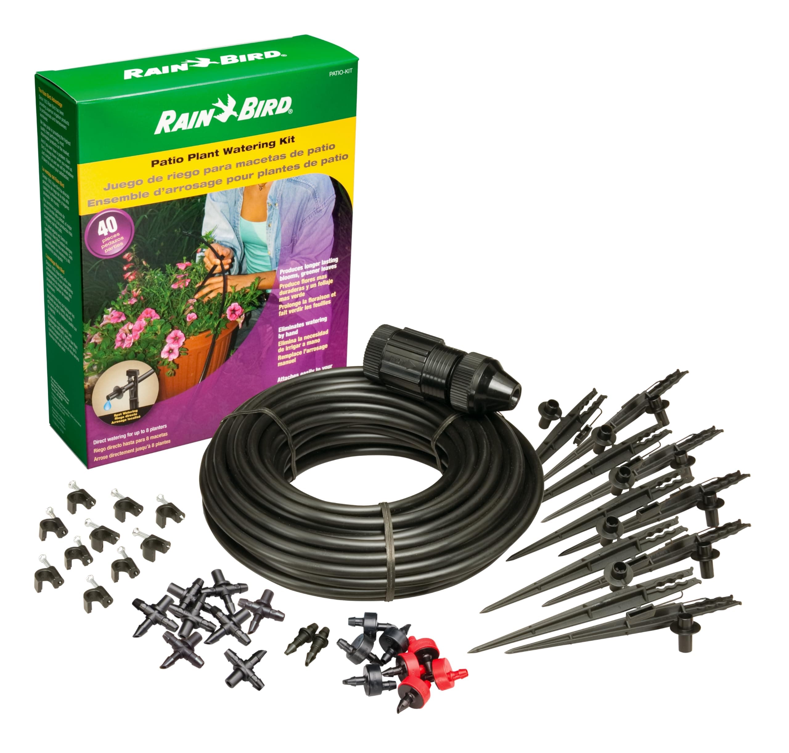 Rain Bird  PATIOKIT Drip Irrigation Watering System - 42-Piece Complete Kit for Efficient Plant Care