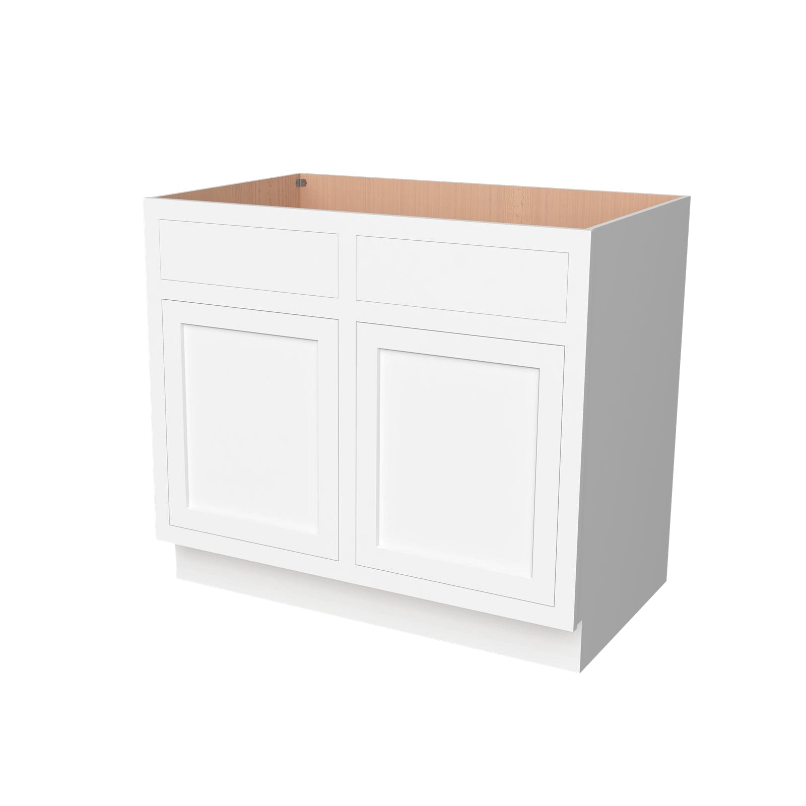 CASAINC 39x25x34.5 in Sink Base Cabinet with Two False Drawers Freestanding Engineered Wood Modern Finish with Doors and Interior Space for Kitchen