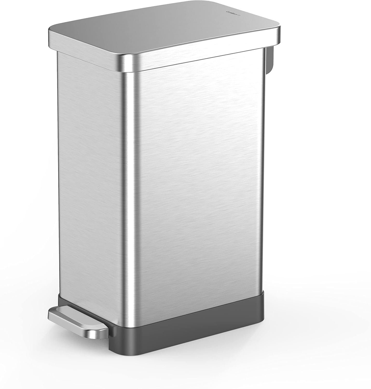 Qualiazero AMZ10044 13.2 Gallon Stainless Steel Indoor Kitchen Step Trash Can