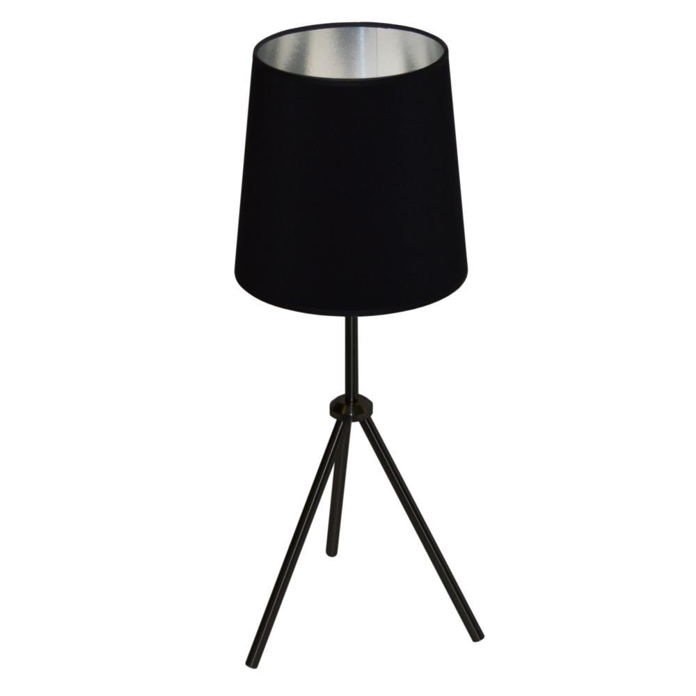 Dainolite OD3T-S-697-MB Oversized Drum 28.5-in Matte Black Tripod Table Lamp with Fabric Shade